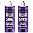 Natural Riches Radiant Silver Shine Purple Shampoo and Conditioner Set for Gray Hair - Paraben-Free and Color Safe - With Silk Proteins, Tones Dull Hair, Softens & Adds Shine - 16 fl oz
