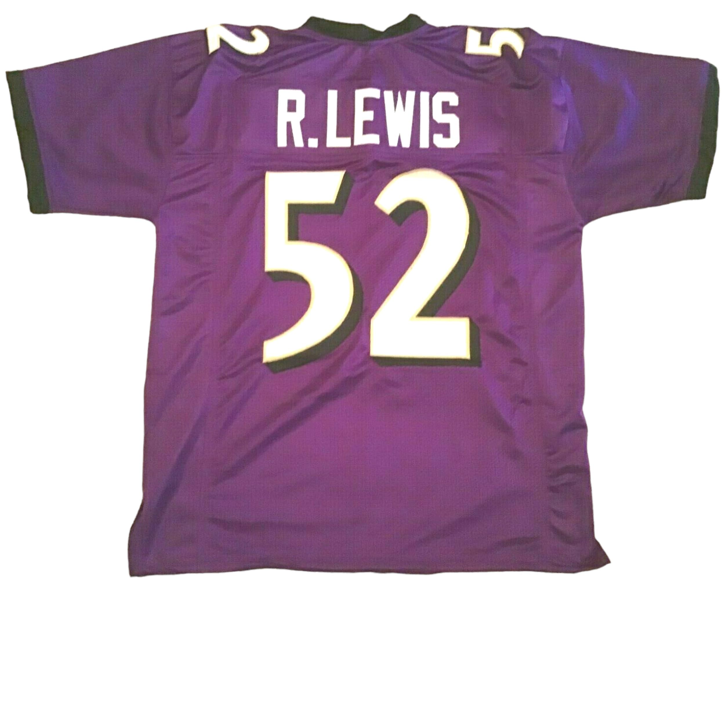 Generic Ray Lewis Purple Jersey Stitched Custom Football New No Brand/Logos (US, Alpha, Medium, Regular, Regular, Purple)