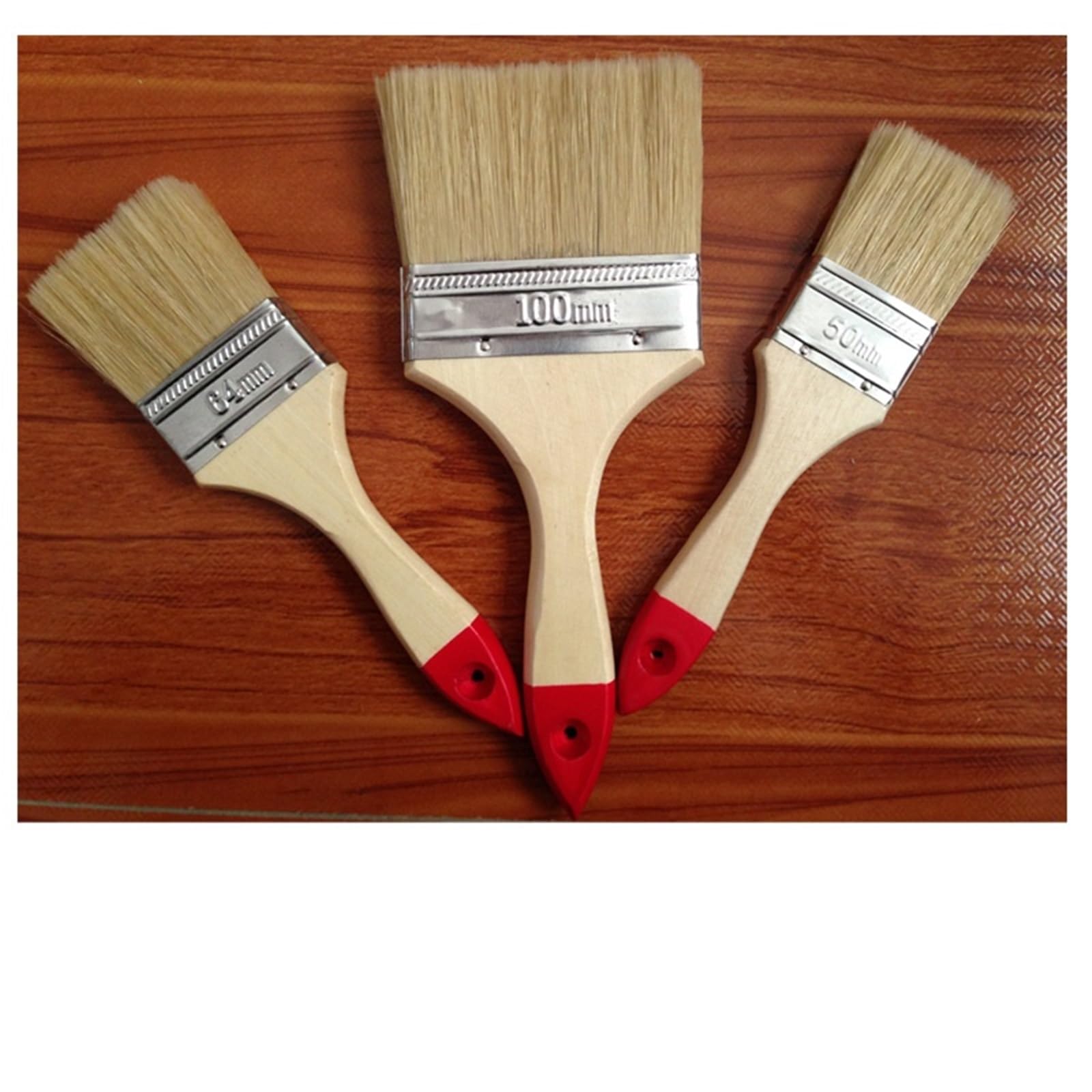 10 Stück verdickter langhaariger Pinsel mit Holzgriff und Borsten ohne Ausfallen Für präzises(4inch)