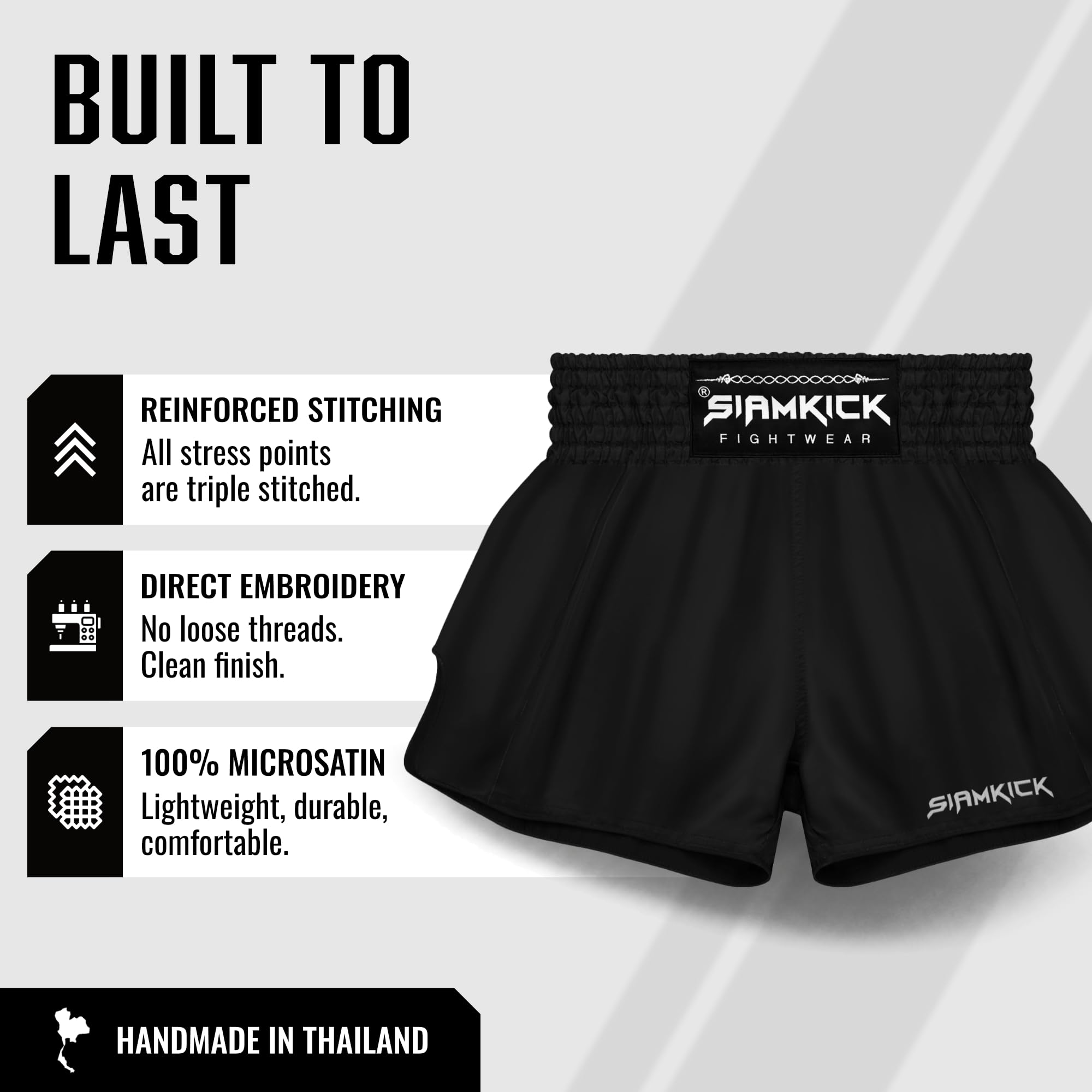 Thaiboxe Box-Shorts, klassisch, hochwertig, für Damen und Herren, Kampfkleidung, Boxen, Kickboxen, MMA