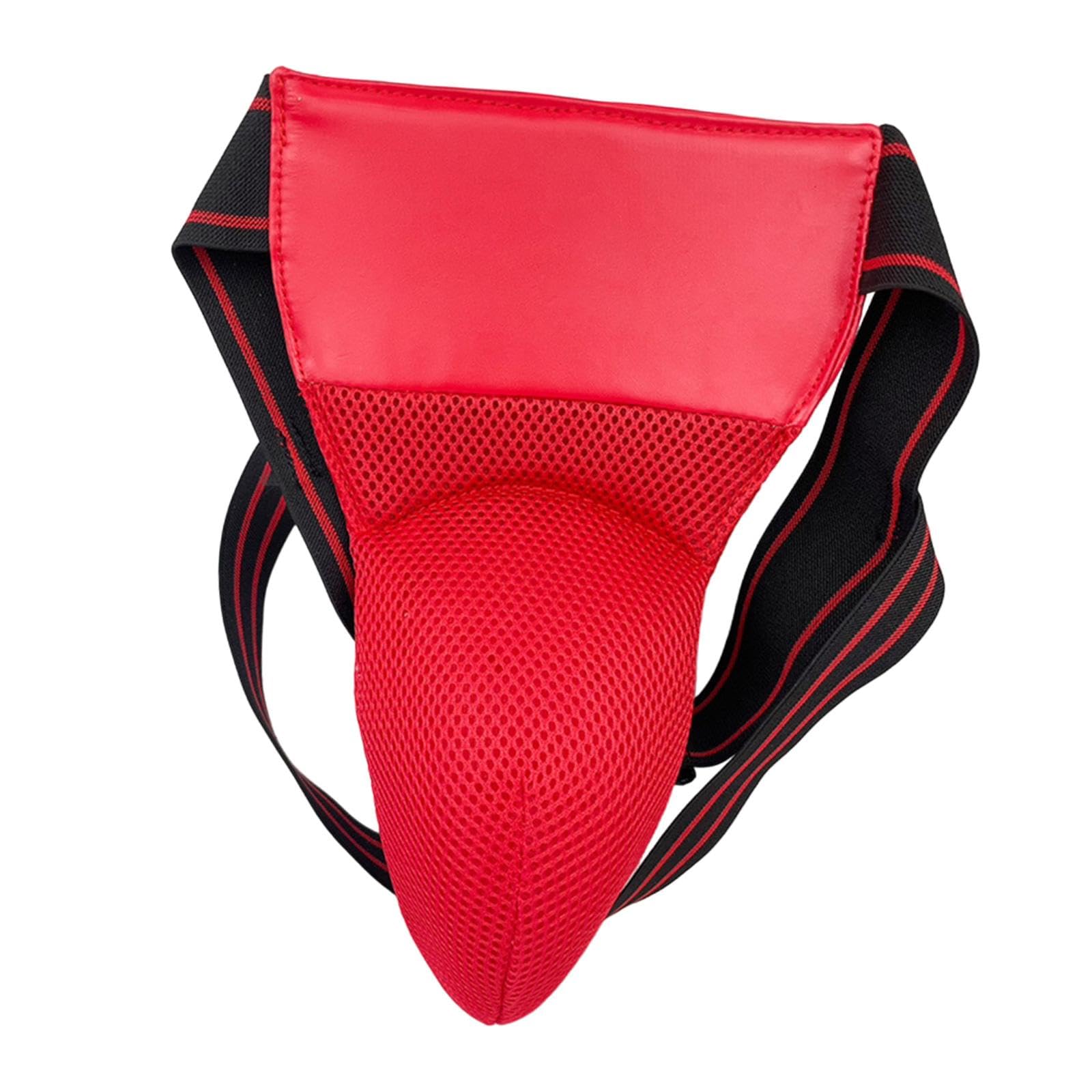 Yiju Groin Guard Groin Protector for Men Equipment Crotch Protector Taekwondo Jockstrap for Sparring Muay Thai Training Sanda MMA, Red 82 to 130 cm