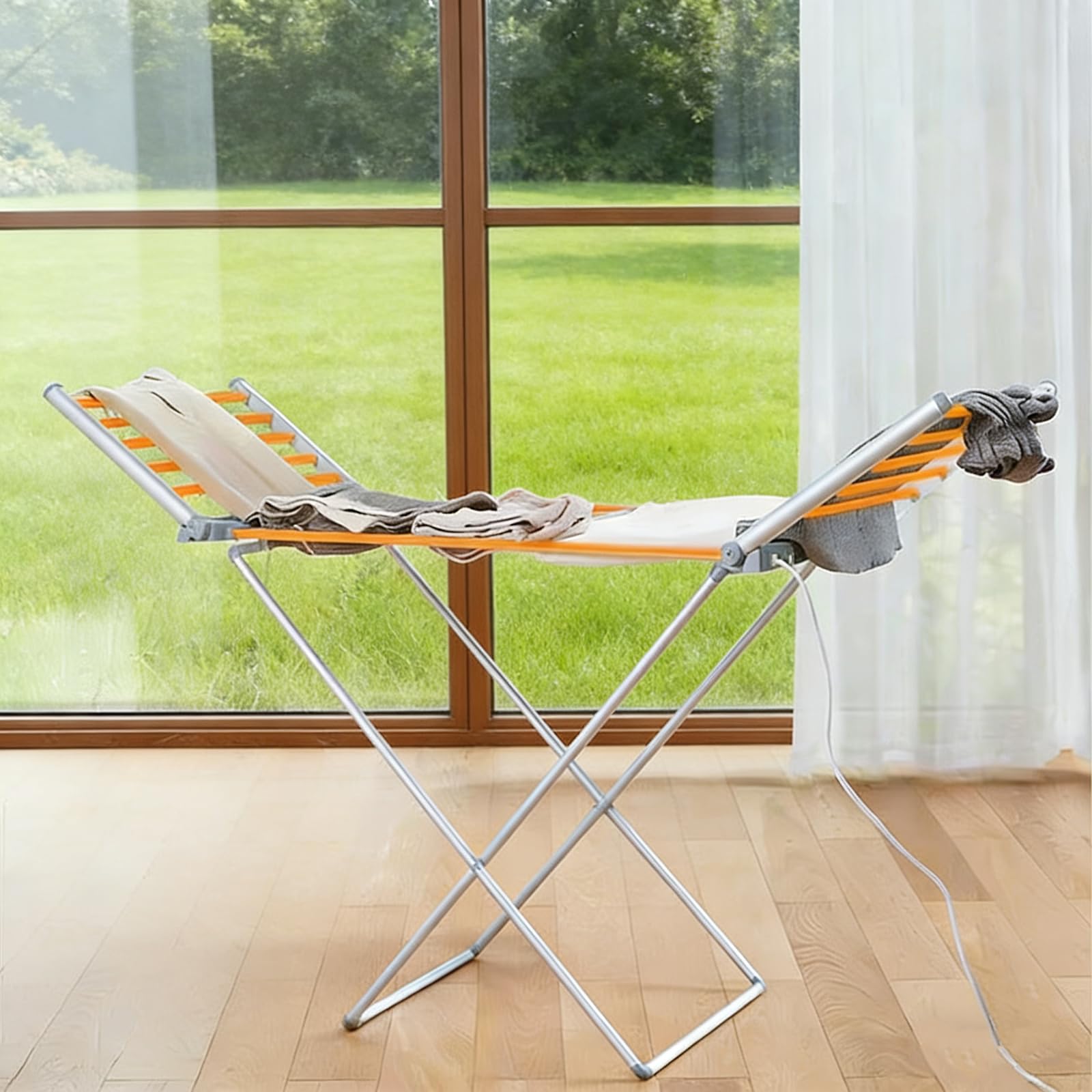 tatatagear Heated Drying Racks for Laundry Heated Clothes Airer Electric Clothes Dryer Rack