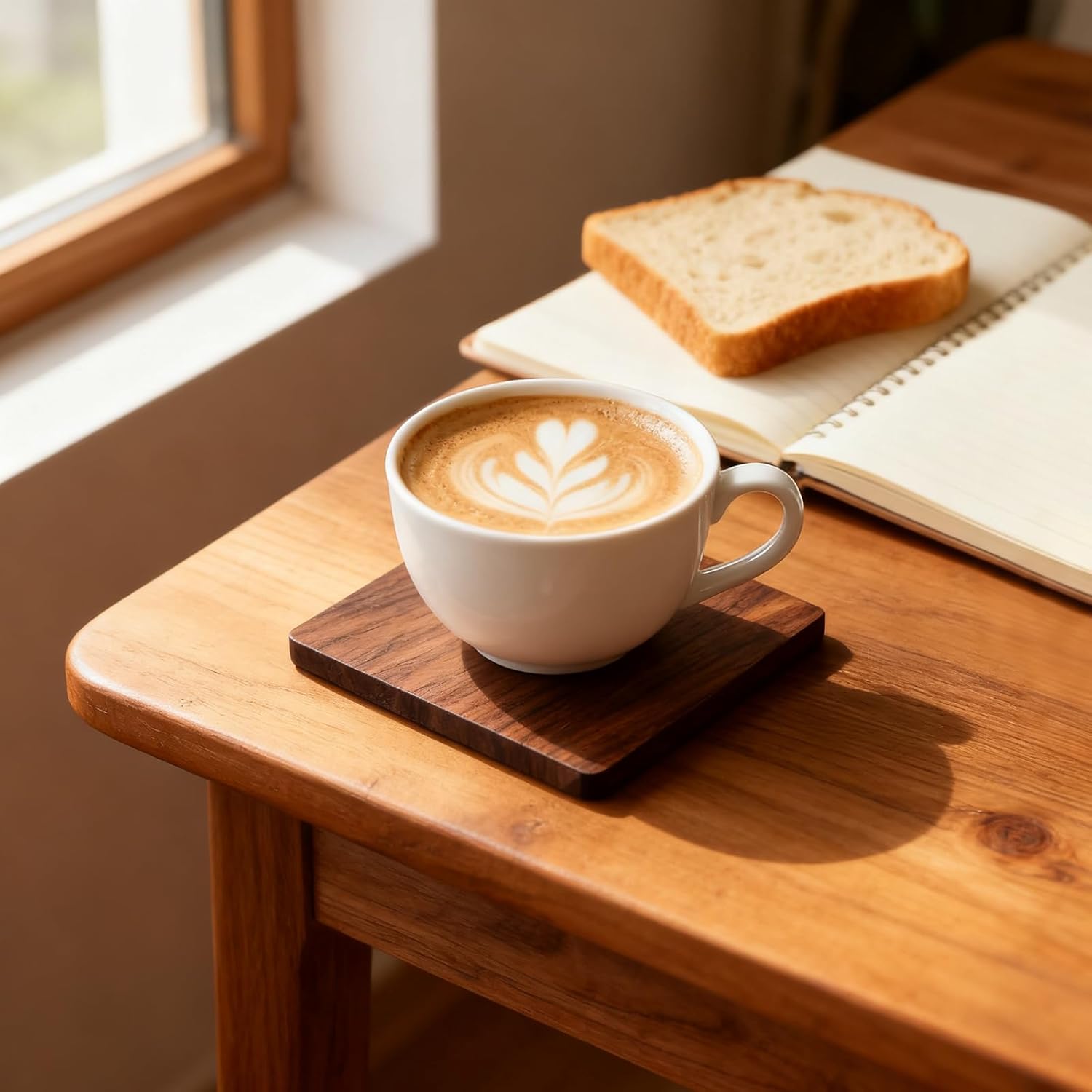 50 Pack Square Wood Coasters, 4 Inch Unfinished Wooden Coasters DIY Craft Supplies for Painting, Staining, Home Decor, Brown - Image 5