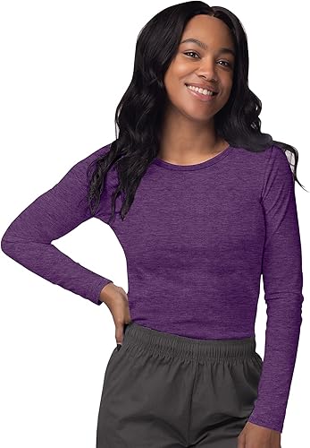 Sivvan - Camiseta de manga larga para mujer, diseño cómodo para usar debajo de ropa quirúrgica