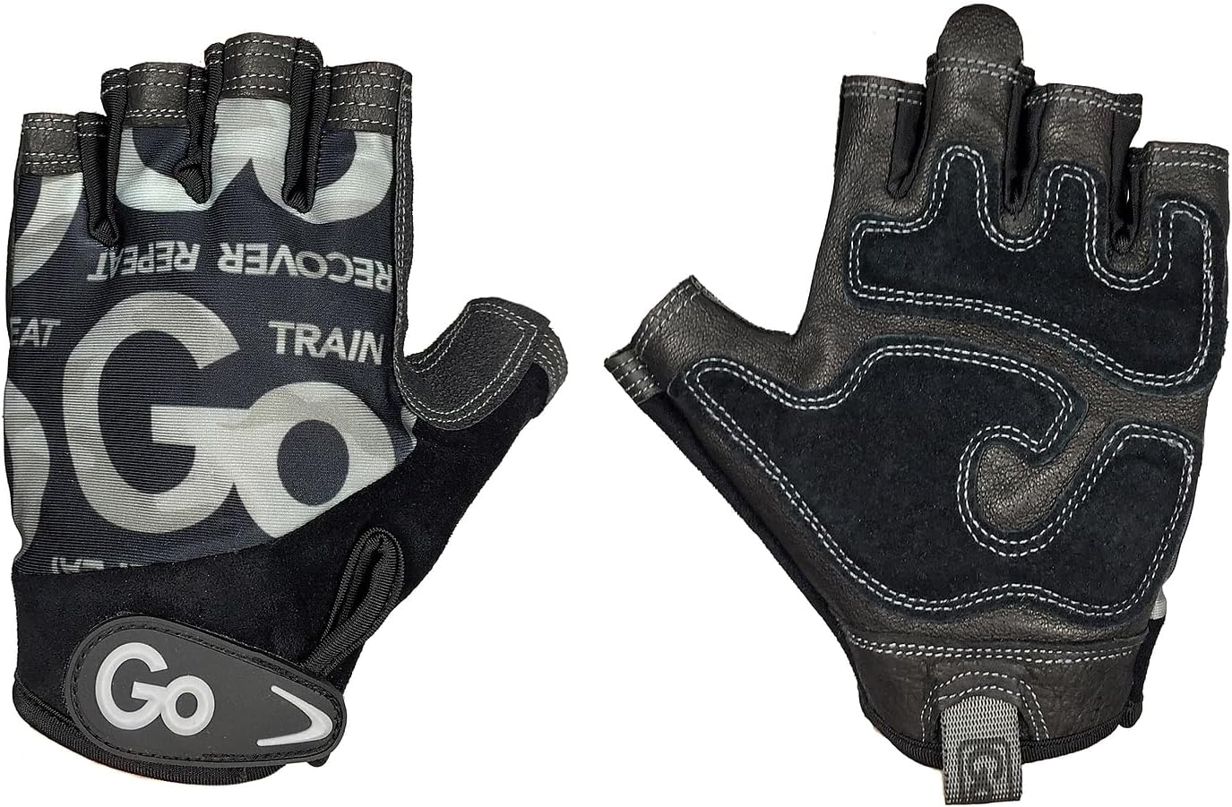 GoFit Men's Black Premium Leather Elite Trainer Gloves, Large (GF-MLG-L/CAM)