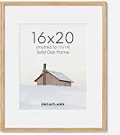Dreamland 5x7 Walnut Oak Wood Picture Frame Matted to 4x6, 1-Pack | USA-Sourced Natural Solid Oak Wood, Photo Frame, Removable Mat, Tempered Glass, Wall or Tabletop Display, Home Decor
