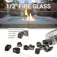 Vista 6 de American Fireglass vidrio para fuego de 10 libras con vidrio para hogar y vidrio para brasero, Transparente