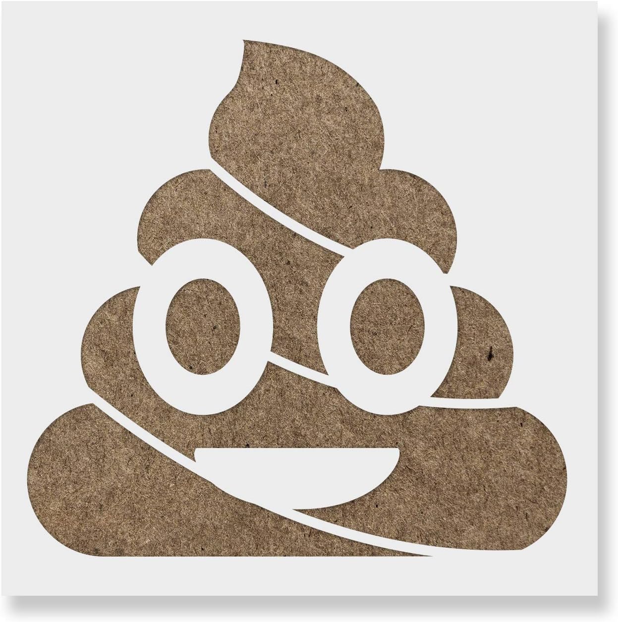 Amazon.com : Emoji Poop Stencil - Stencils, Poop Emoji Stencil, Emoji ...
