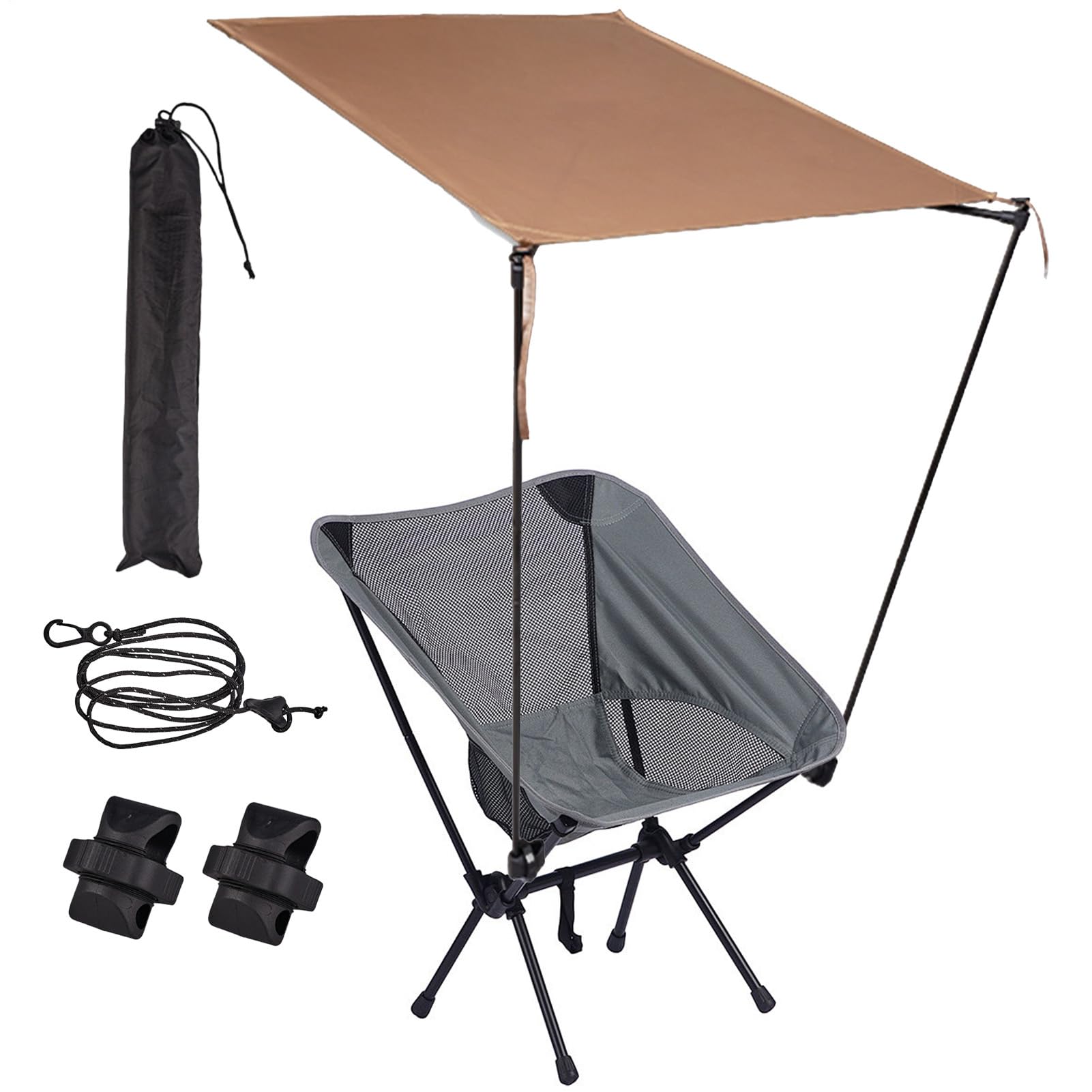 Zadaszenie Do Krzeseł Trawnikowych Przenośna składana osłona | Składany daszek do krzesła kempingowego Outdoor, Sport, Plaża, Wędkarstwo, Wędrówki, Podróże,