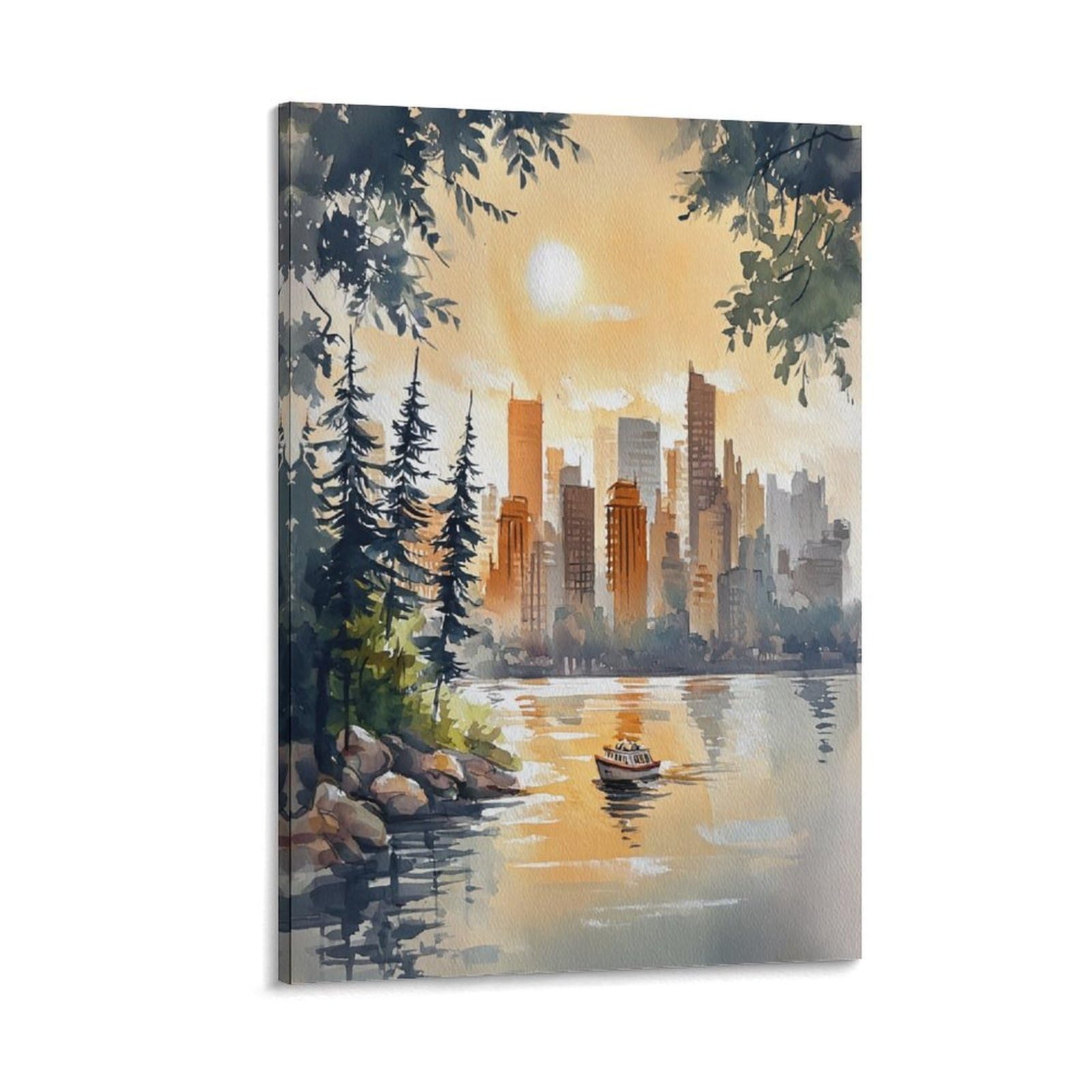 XWYMXZ Minnesota Traditional 20x30inch(50x75cm) Vintage Travel Poster Watercolor Canvas Art