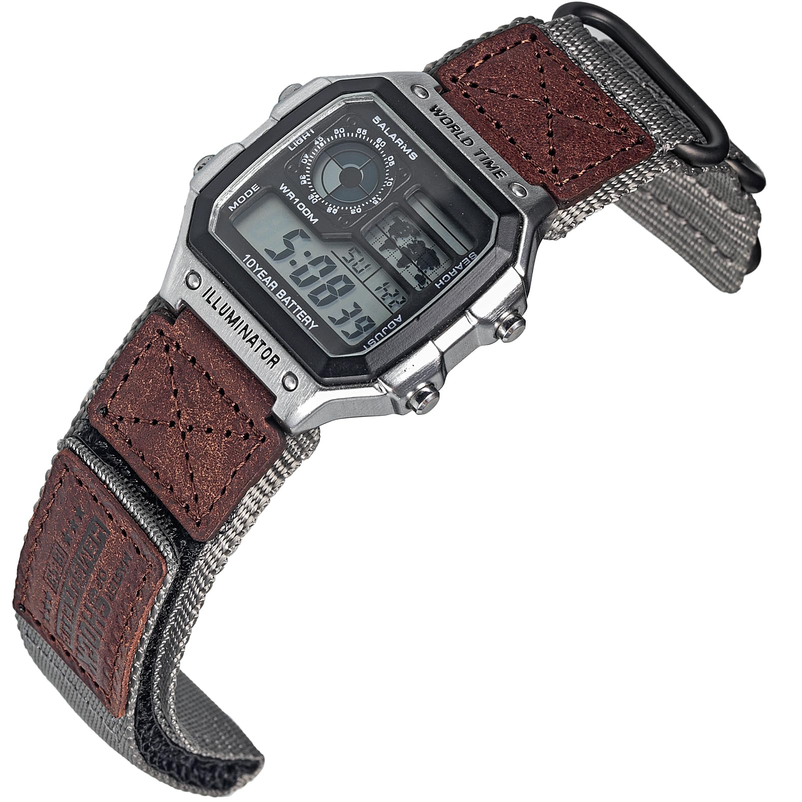 hemsut h HEMSUT 18mm Tactical Nylon Strap for Casio Watches | Quick Release Military Style Shock-Resistant Band | Compatible with AE-1200, DW-H5600, F-91W, A168W & More