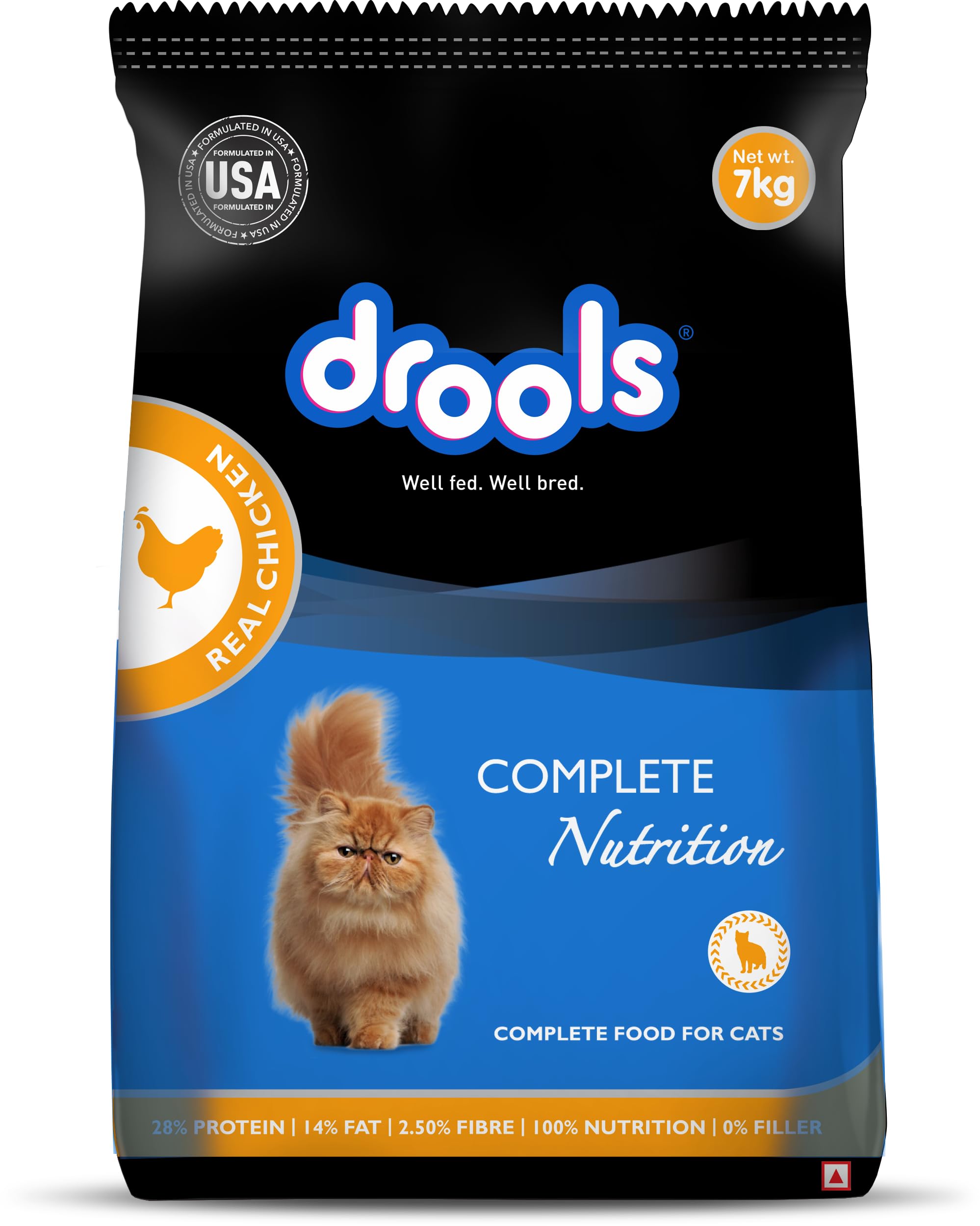 Drools Dry Cat Food,Real Chicken, 7 KG