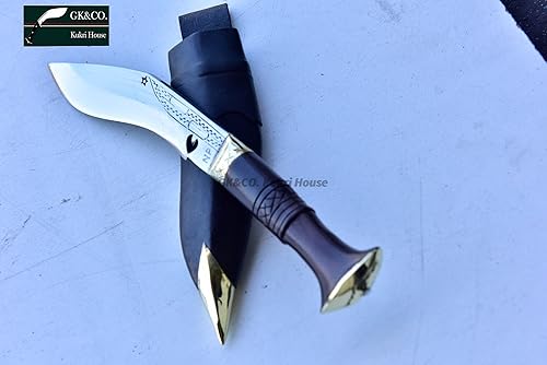 Miniatura 2 de KukriKhukuri genuino - Cuchillo de cocina auténtico Cheetlange de hoja de 5 pulgadas hecho a mano por GK & CO.Kukri House en Nepal