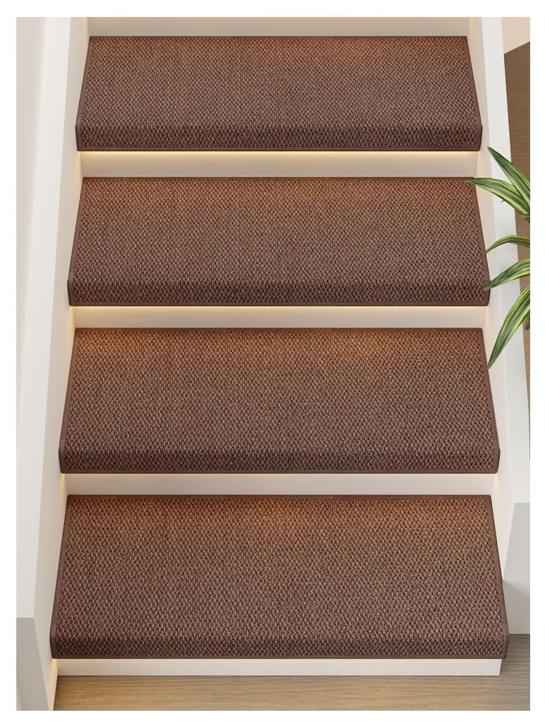 Tappeti Coprigradini per Scale Interne Antiscivolo con Retro Adesivo | Rettangolare Supporto A Adsorbimento Fisico Senza Adesivo(6#,85*26cm(4pcs))