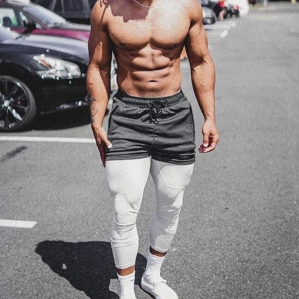 EVERWORTH Men's Solid Gym Workout Shorts Bodybuilding Running Fitted Training Jogging Short Pants with Zipper Pocket 3 Colors - Image 7