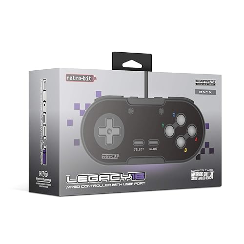 Vista 4 de Retro-Bit Legacy 16 - Controlador USB con cable, cuenta con botones Home, SS y ZLZR, para Switch, PC, MacOS, RetroPie, Raspberry Pi, Onyx