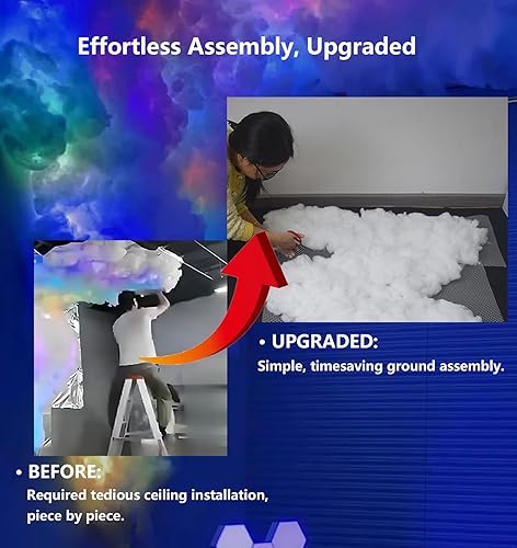 Miniatura 3 de Luz LED 3D Thundercloud mejorada, sincronización de música en la nube, tira de luz cambiante multicolor, lámpara creativa de nube de trueno para