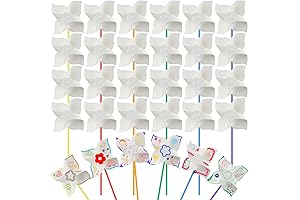DIY Pinwheels Craft Blank Paper Pinwheels Color Your Own Pinwheels for Kids