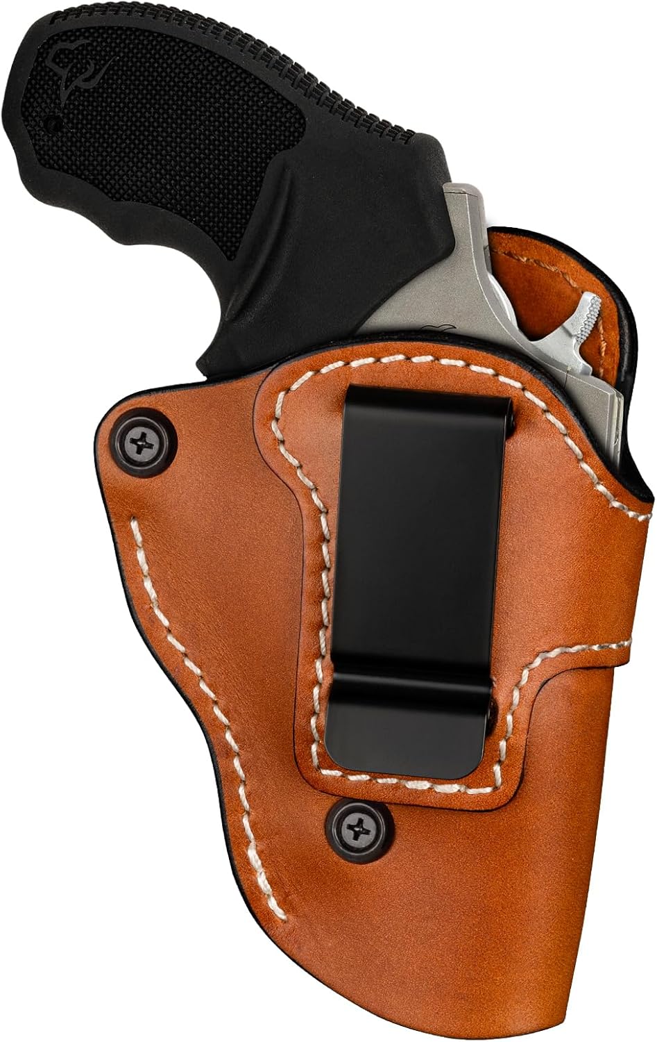 Premium IWB Leather Holster for Most 38 Special & J Frame Revolvers for Taurus 327/380/856/85, S&W 637/442/640/642, Ruger LCR/SP101, Kimber 6S and Rossi Model 68, Fit 2" - 2.25", Brown, Right/Left