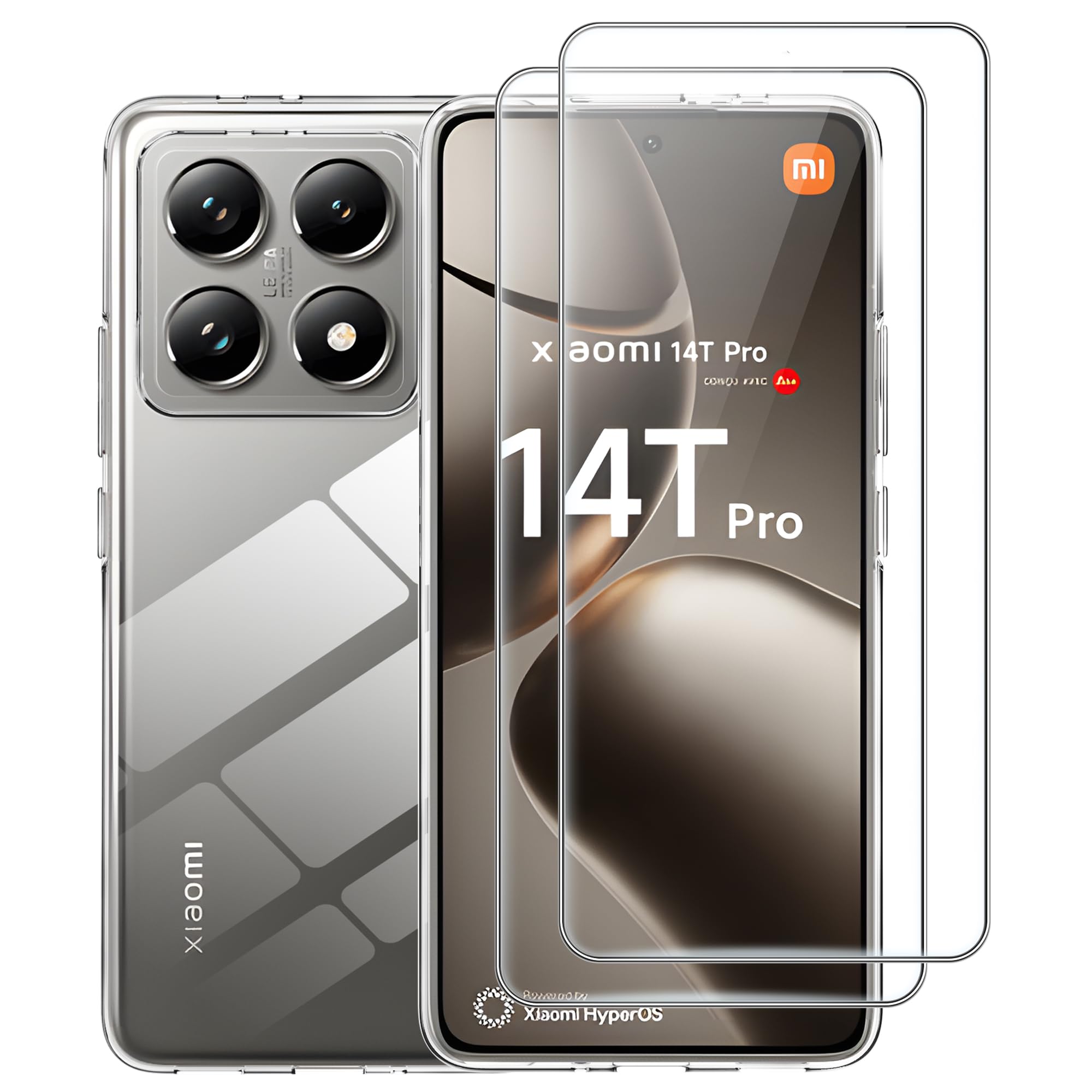 for Xiaomi 14T Pro/Poco F7 Pro/Poco F7 Ultra screen protector(2 pack),Scratch,Tempered Glass flim