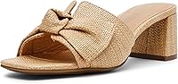 Anne Klein Women's Kizmet Block Heel Sandals with Oversized Bow - Chic Comfort & All-Day Style