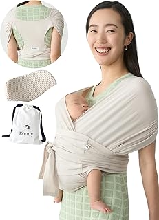 Konny Baby Wrap Carrier Flex SoftBreeze for Newborn Baby Sling Carrier | Adjustable, Easy to Wear, Hands-Free, Breathable design with Head Support, Up to 44 lbs, Perfect for Baby Shower Essential