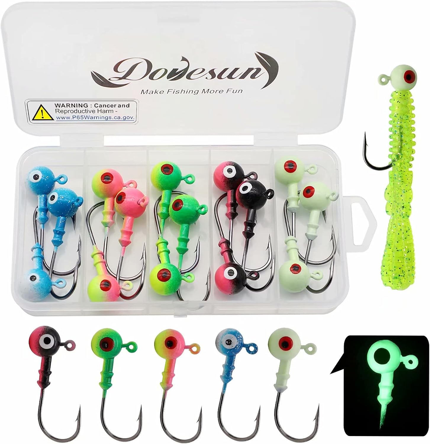 Dovesun Fishing Jig Heads Ball Crappie Jigs Heads Fishing Jig Hooks Fishing Accessories 1/4oz, 3/8oz, 1/2oz : Sports & Outdoors