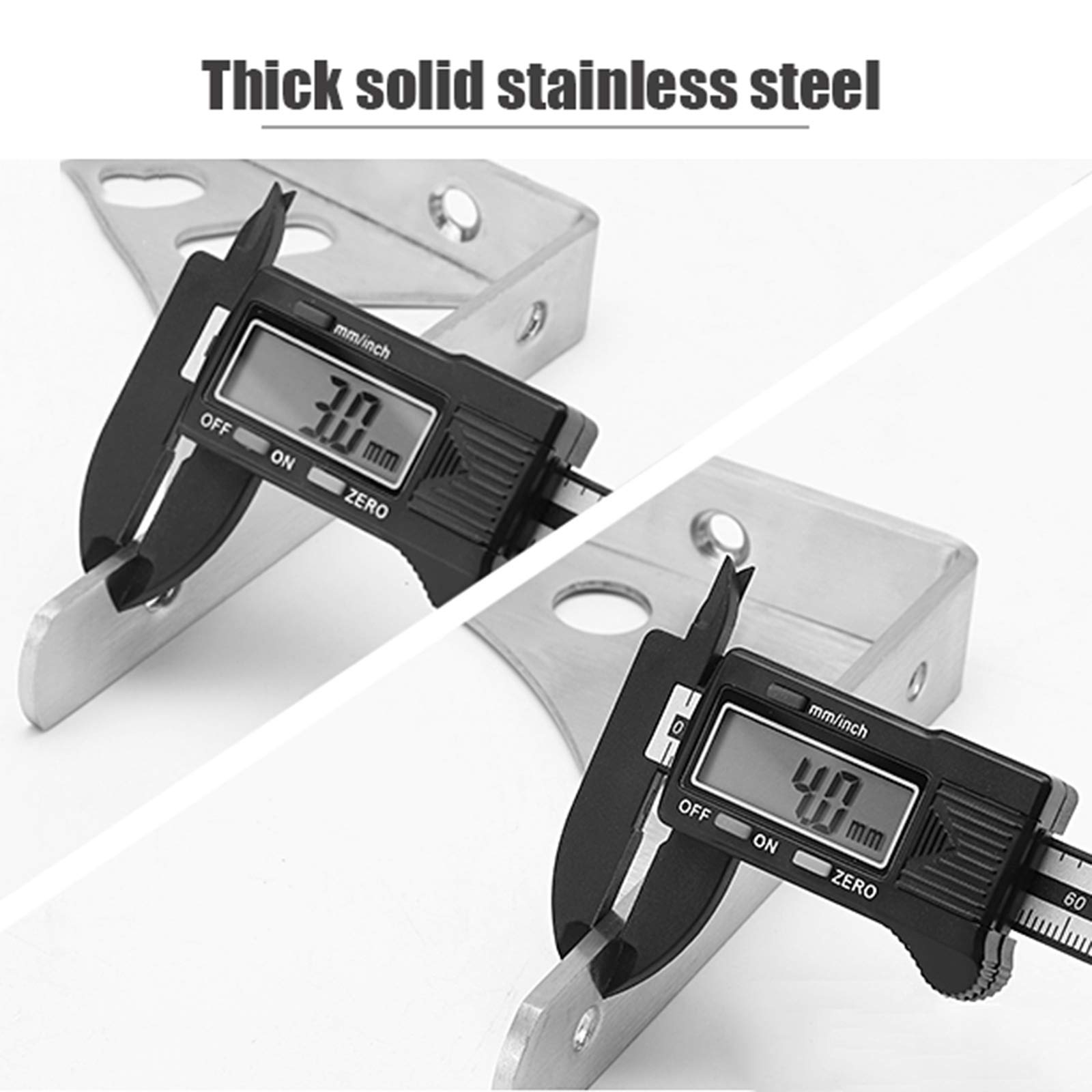 Yanty X2 Staffe per Mensole Acciaio Inossidabile,Staffe per Mensole A Parete,Sostegno Galleggiante A Parete,Risparmio di Spazio,Accessori Completi,Due Metodi di Installazione,350mm/14in