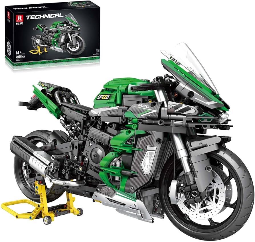【新品未開封】バイシクル ブラックレガシーコレクション Reobrix 570 Kawasaki Ninja H2 SX SE Motorcycle Model Building Kit