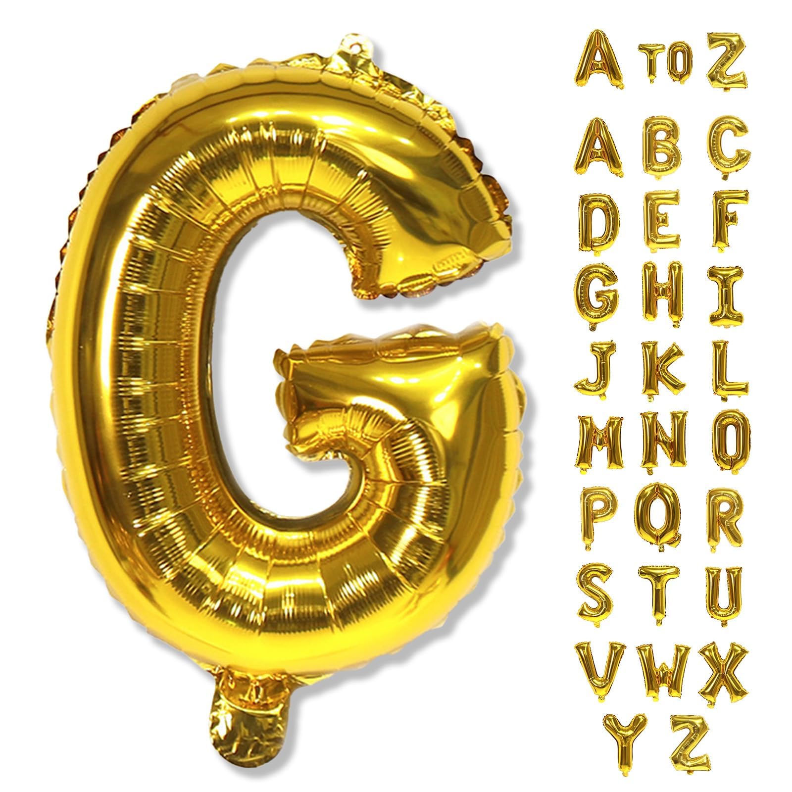 Foil Letter Balloons 40 Inch, Giant Alphabet G Customize Balloons, Large Self Inflating Name Balloon Letters Gold Decor, Helium Custom Letter Balloon for Women Birthday Party Decoration Supplies
