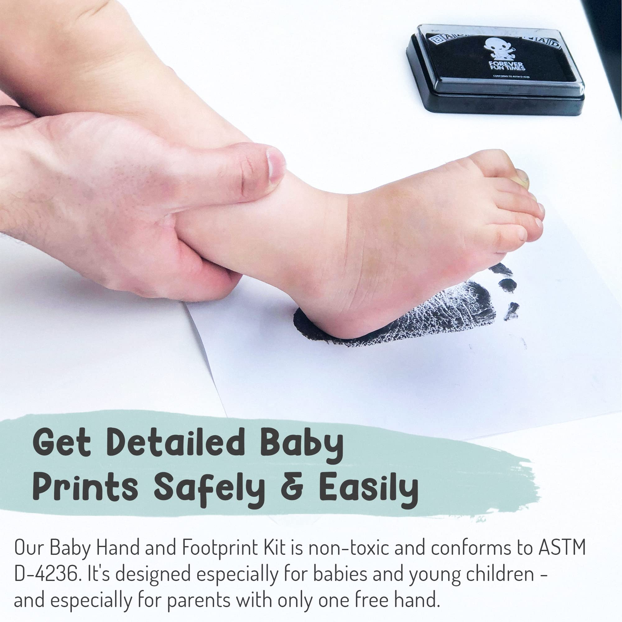 Baby Hand and Footprint Kit by Forever Fun Times (Blue)