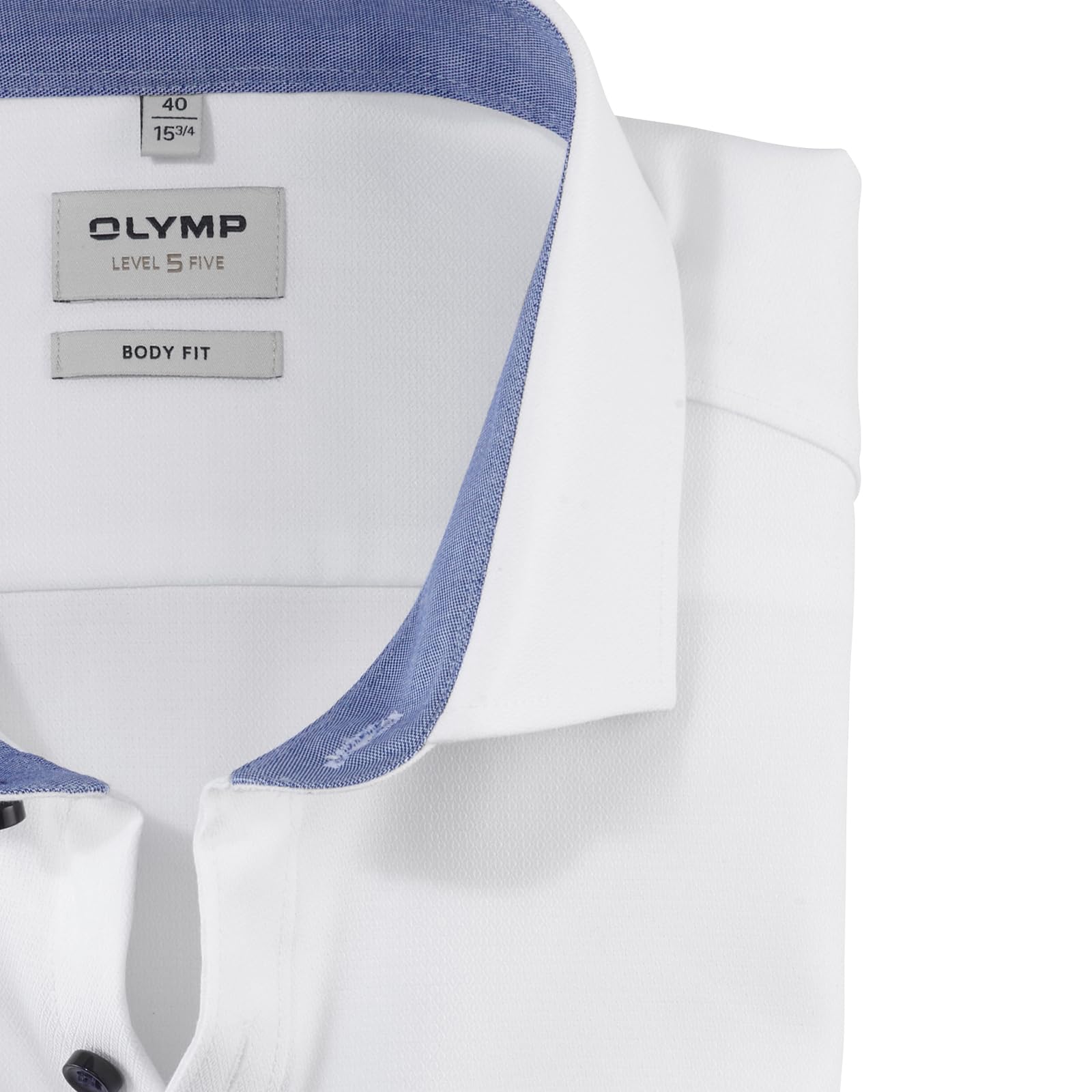 OLYMP Herren Businesshemd Level Five Langarm - Pflegeleichtes Stretchkomfort Business Hemd Herren - Royal Kent Kragen