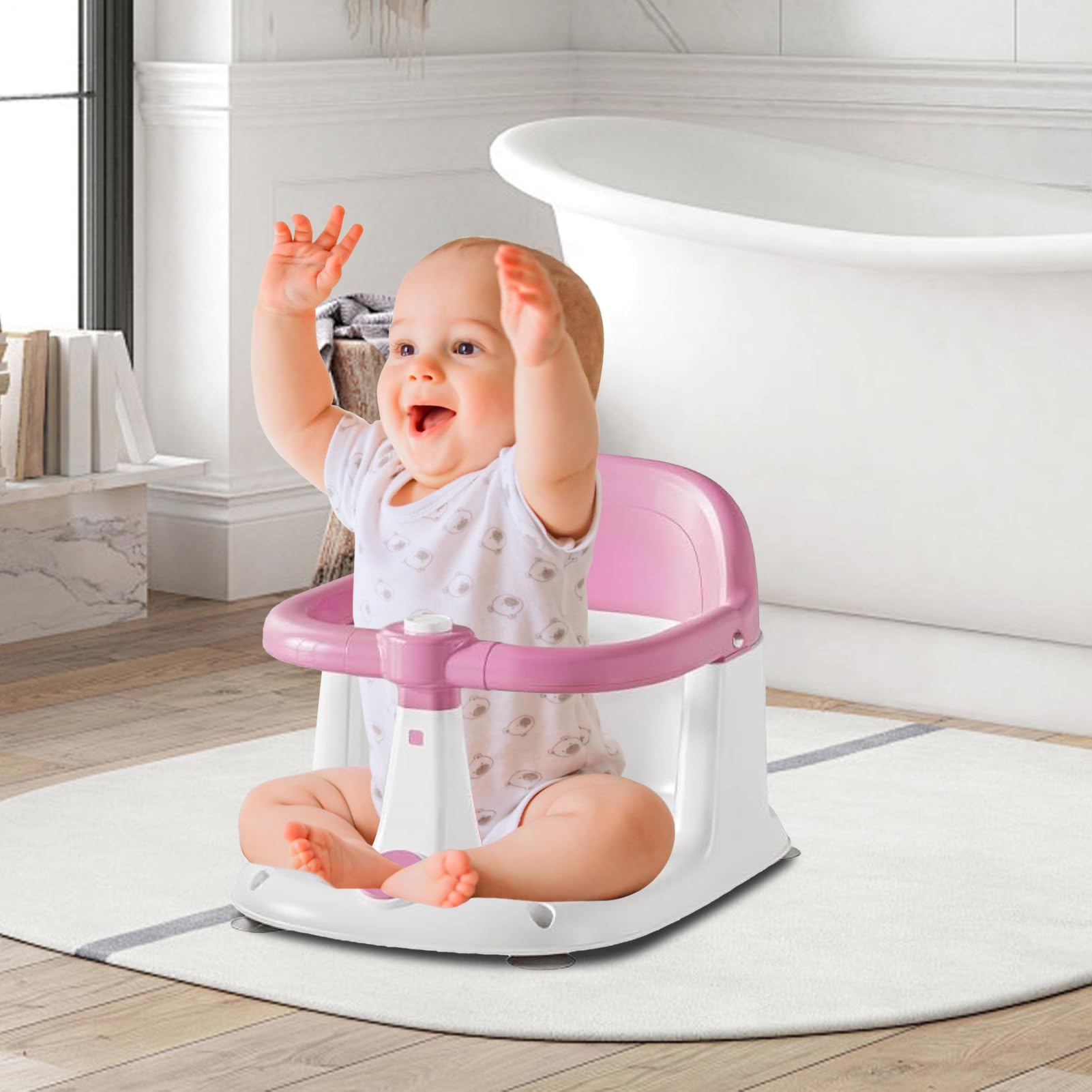 Silla de Baño para Sentarse Asiento Antideslizante de Ducha para Niños y | Silla de Bañera Portátil para Hogar Viajes Familias Conscientes de la Seguridad