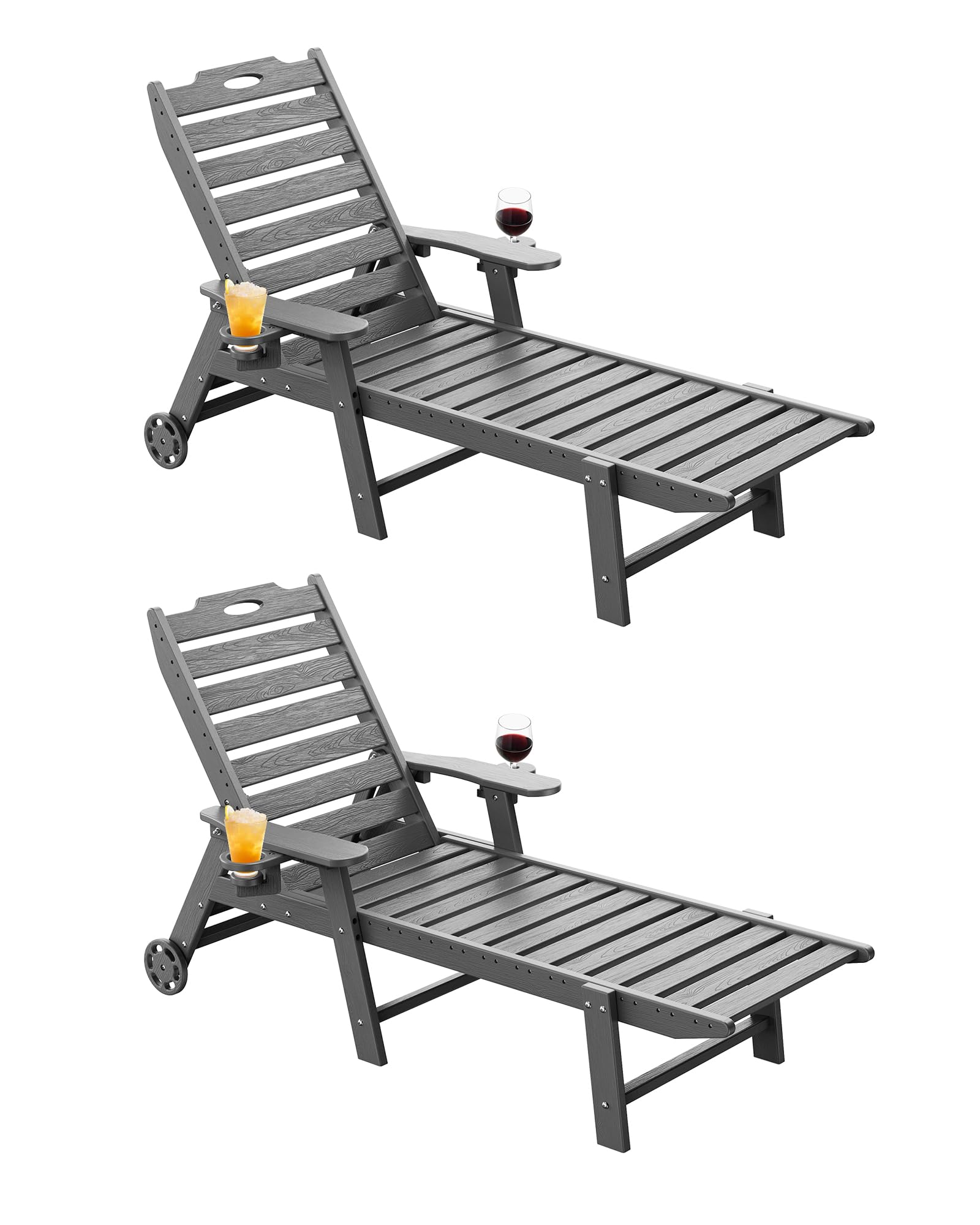 Carauci HDPE Lounge Chair Set of 2