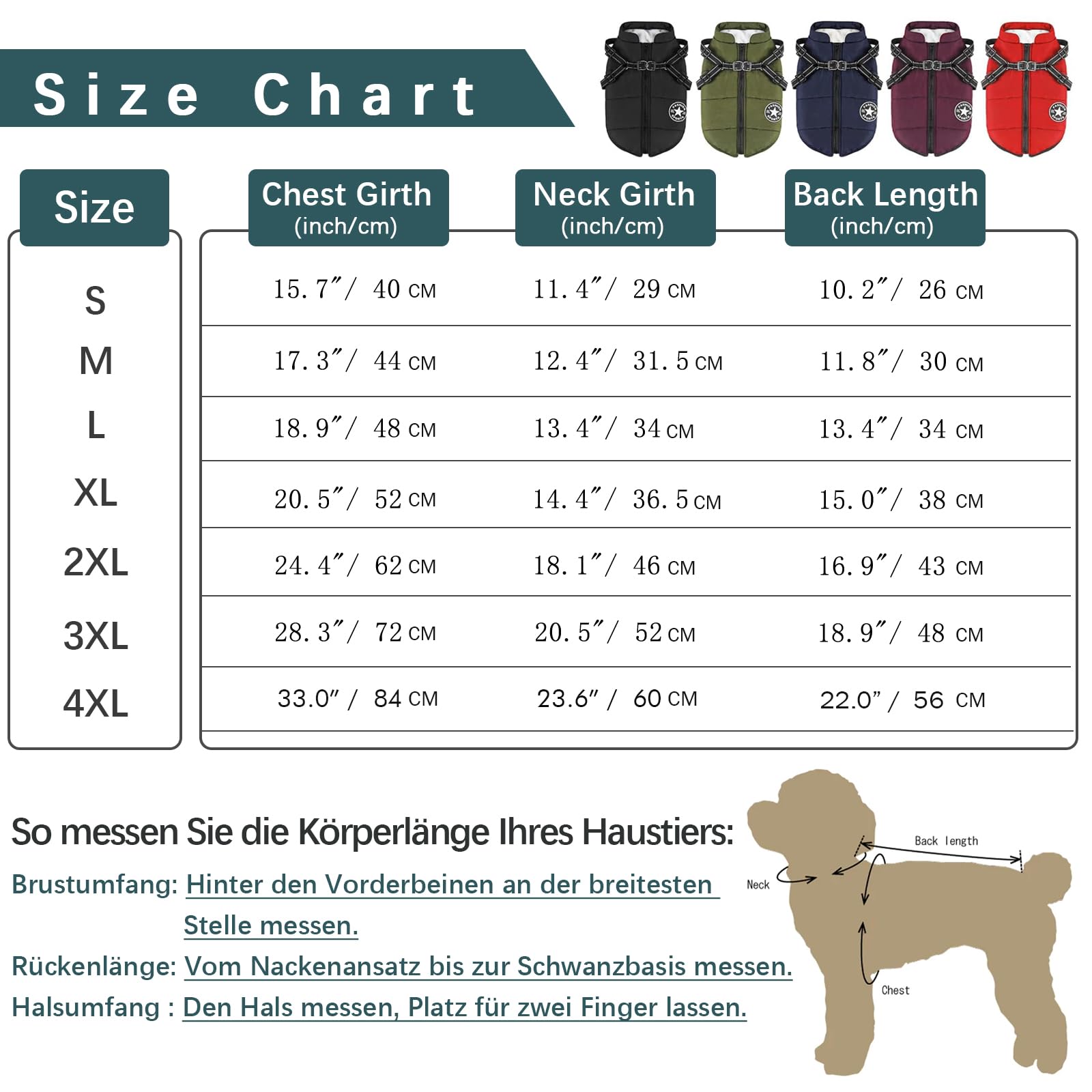 Giacche invernali per cani Antivento Impermeabili 2 in 1 Abbigliamento Cappotto termico per tempo freddo Pettorina con giacca invernale per cuccioli Giacca calda per cani invernale Blu XXL