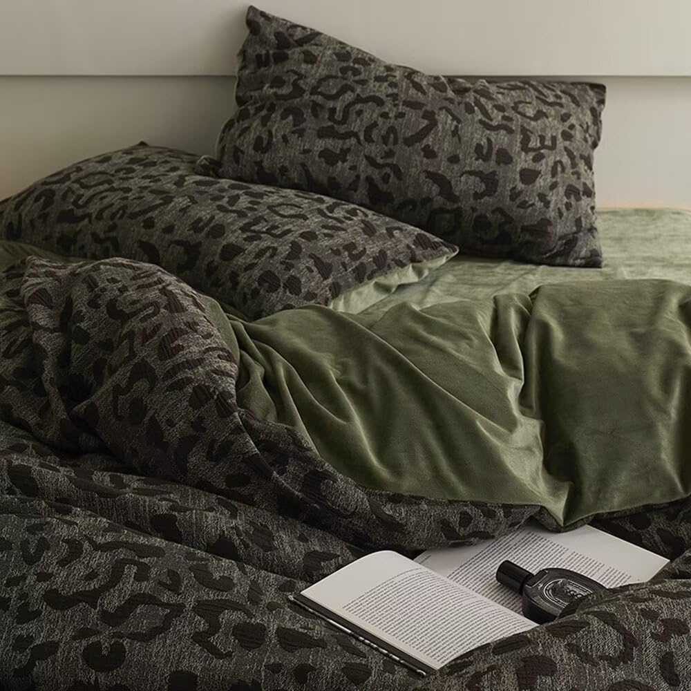 Parure de lit pour lit simple vert A66 hôtel décoration d'intérieur de chambre à coucher