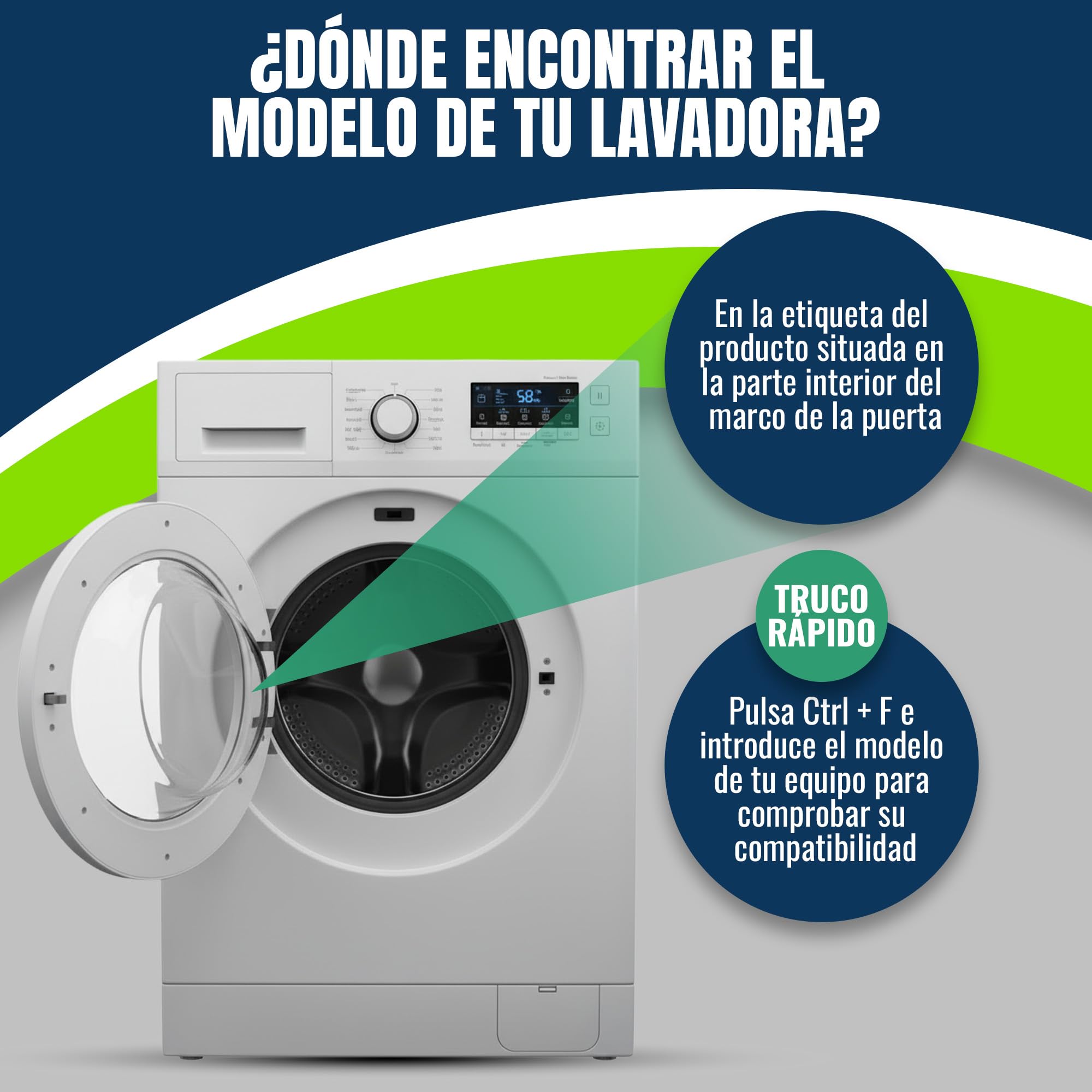 FRAYPA® Cierre Puerta Lavadora Compatible Con Bosch, Balay, Lynx - Código 00483087 - Recambio Puerta Lavadora Resistente De Fácil Insatalación - Cierre Seguro - Alta durabilidad - Ajuste Preciso. — view 5