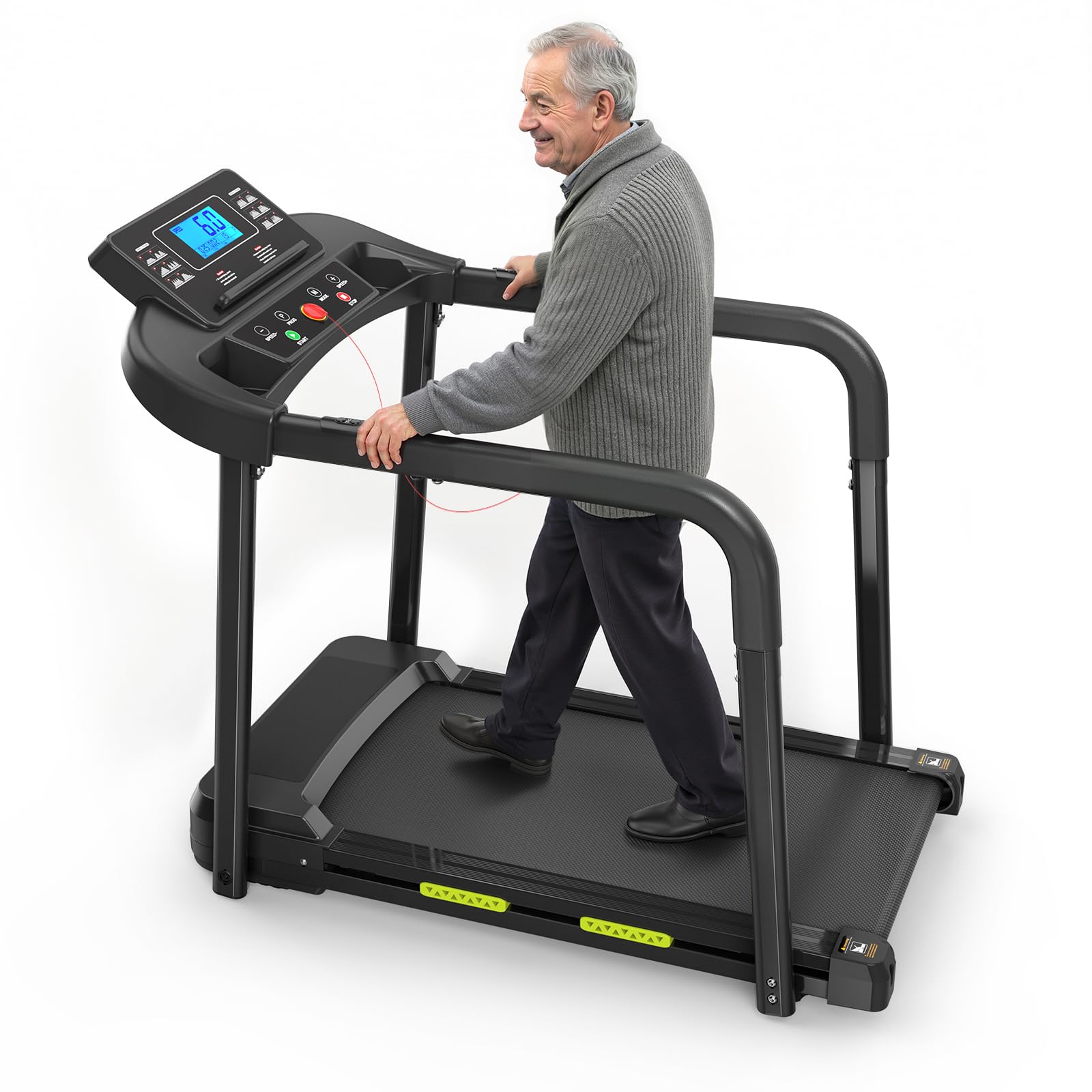 Lastforever Walking Treadmill with Extended Handrails