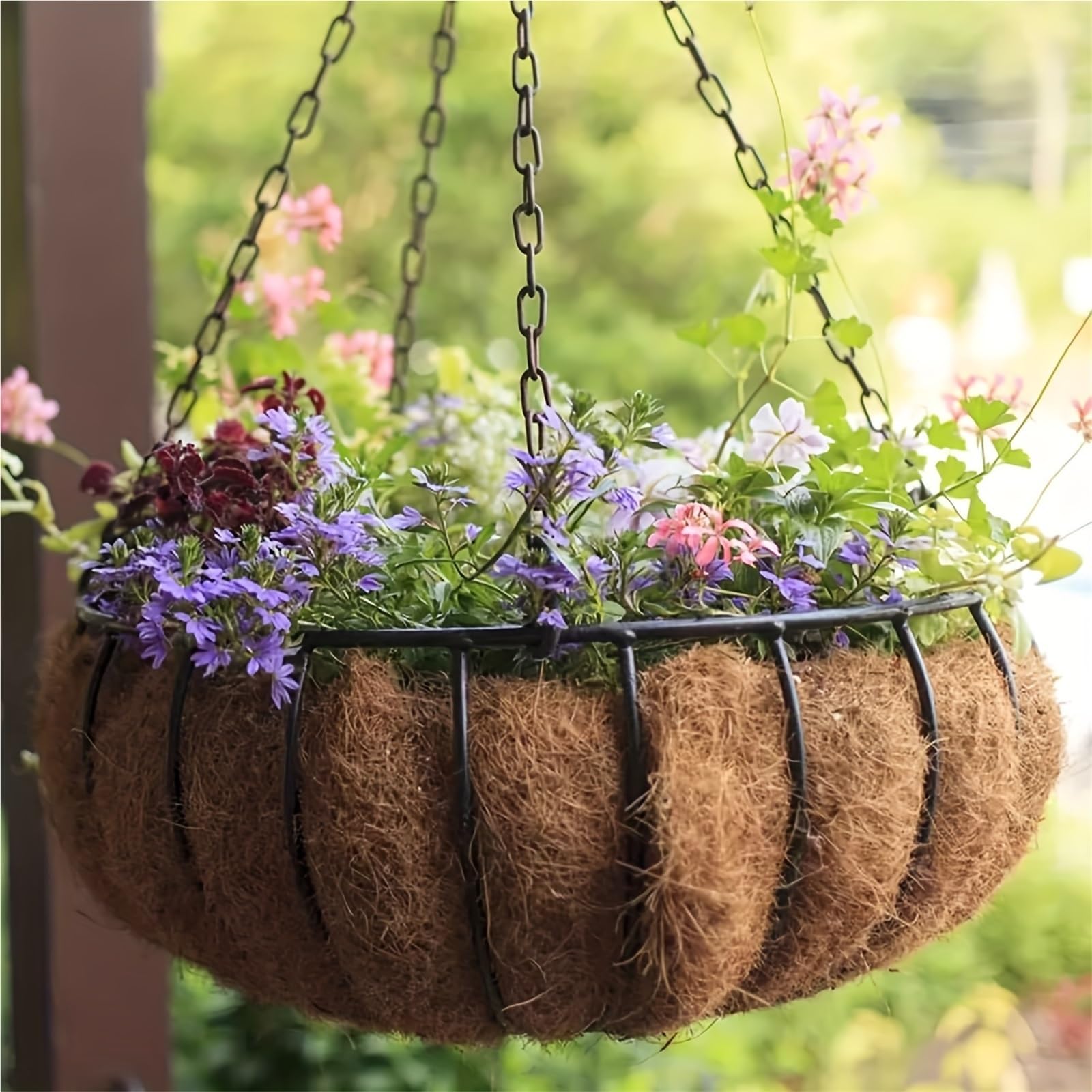 Fibra di Cocco Tappetino in fibra di cocco 2 pezzi | Fodere for fioriere, pali di muschio fai-da-te, vasi da giardinaggio(100X40cm)