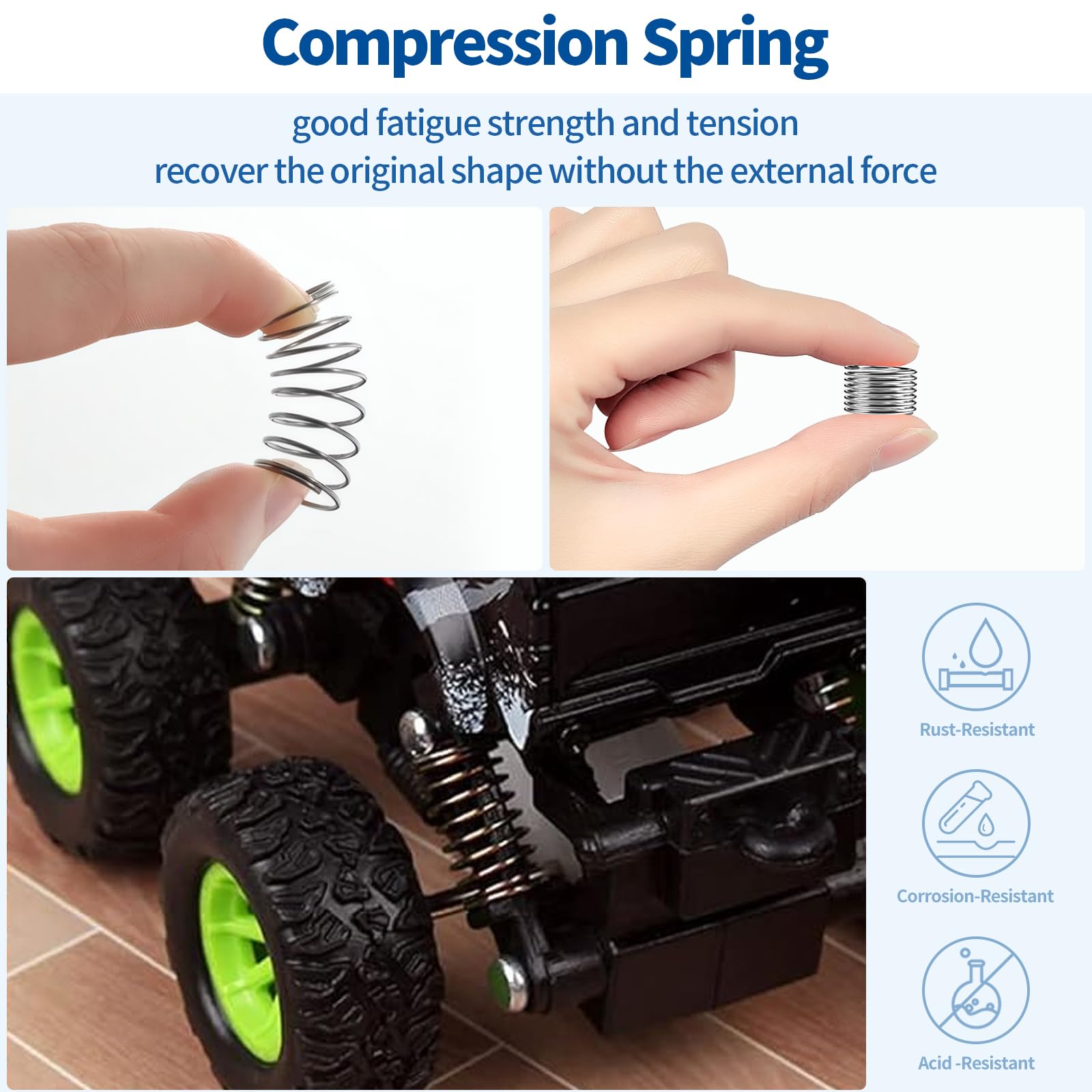 115Pcs 21 Sizes Torsional Springs and Mini Compression Spring Assortment Kit, 45/90/120 Degree Stainless Steel Mechanical Small Torsion Spring for Shop and Home Repairs — Amazon image 4