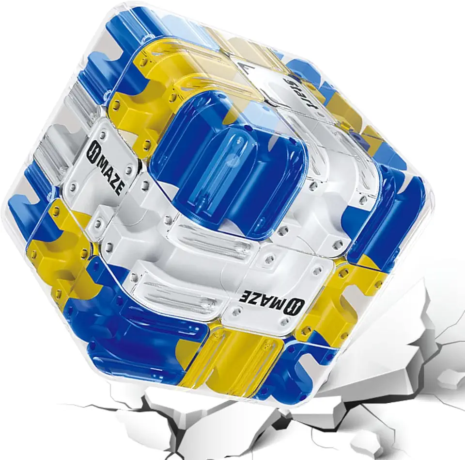 3D Rolling Ball Maze Cube, Maze Ball, Roller Balls Education Toy, Puzzle M-aze Cube, Roller Balls Mind Teaser for Classroom Party Birthday School Travel Waiting Room Family Gathering