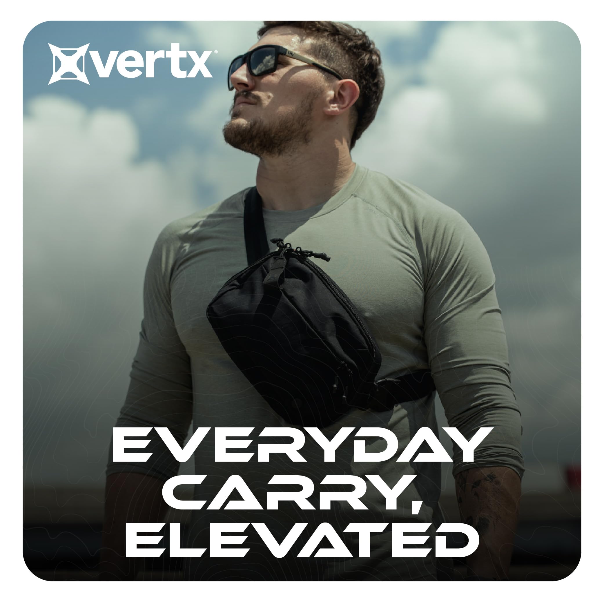 Vertx Everyday Bauchtasche 2.1 – schlanke und funktionale Hüfttasche für Reisen, Wandern und alltägliche Abenteuer, Unisex-Design, Ranger Green, Einheitsgröße