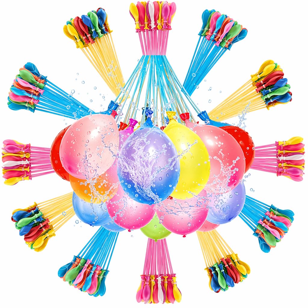 216Pcs Multicolour Rapid-tying sealing Water Balloons for kids easy fill outdoor Water Bombs & Water Balls for summer fun great for beach pool parties and family gatherings