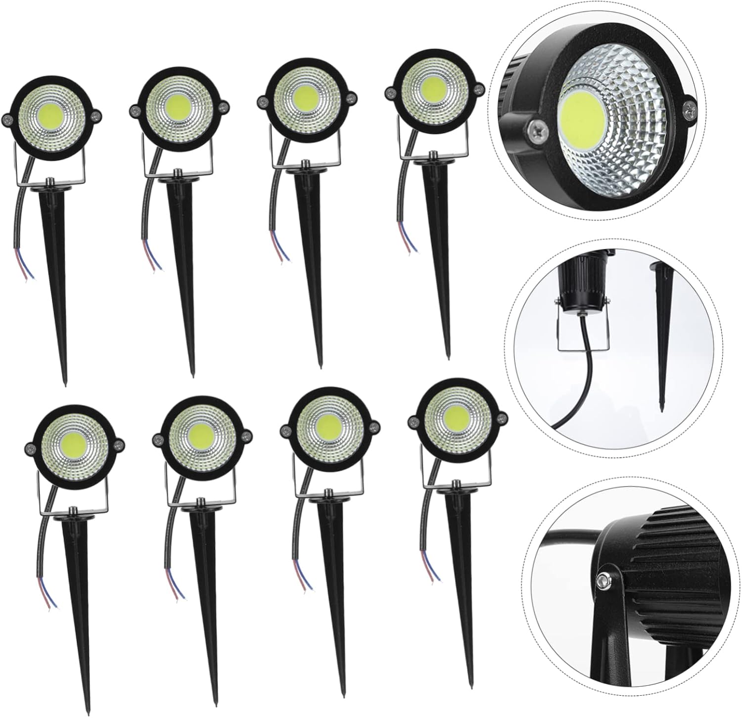 10pcs Led In-ground Lights Outdoor Lawn Stick Lamps for Garden Pathway and Landscape Lighting Cool