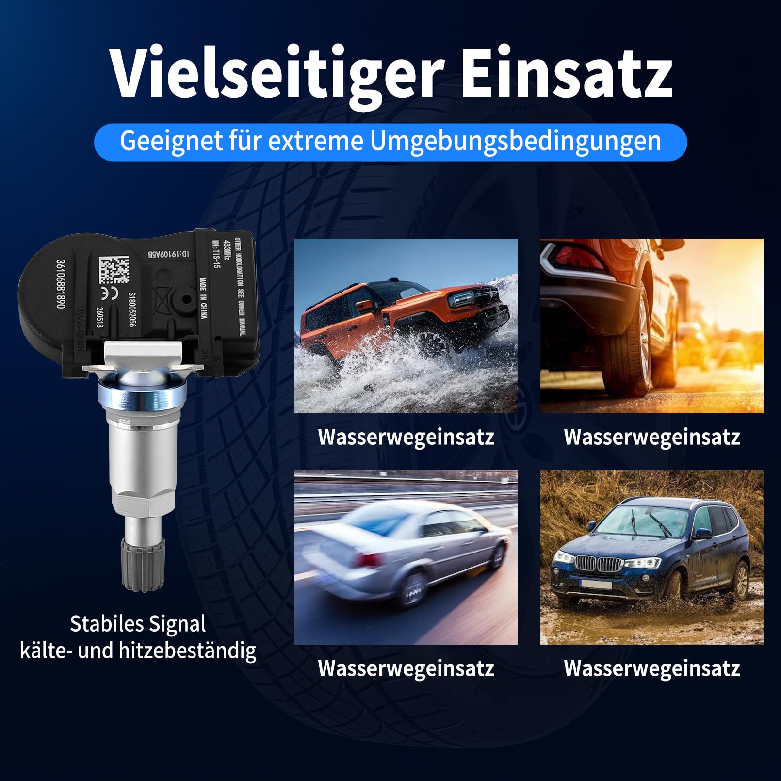 4 x Reifendrucksensor TPMS RDKS Reifendruckkontrollsystem 36106881890 für BMW 1ER 2er 3er 4er F20 F21 F22 F23 F87 F45 F30 F31 TPMS Sensor 36106856209, 36106881890