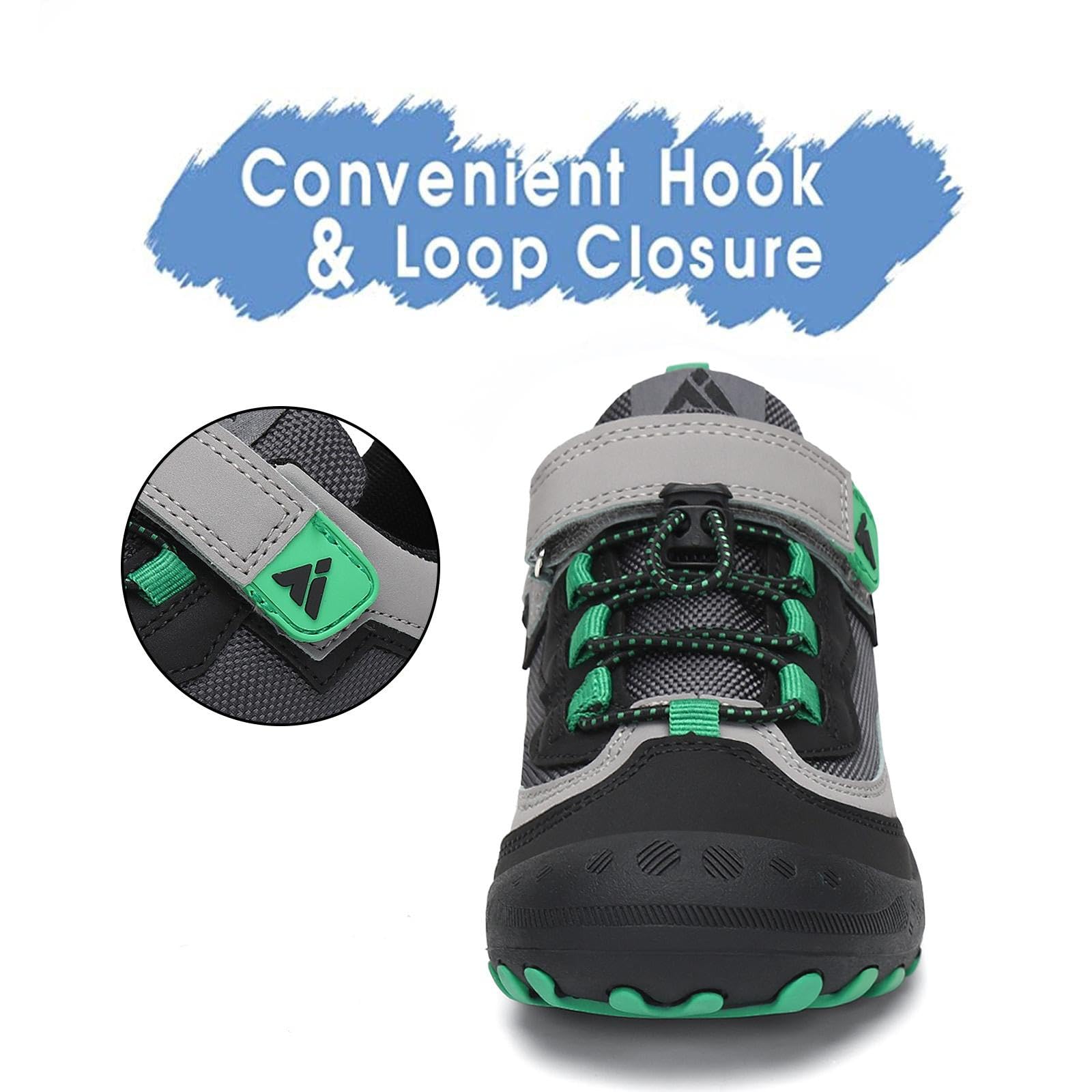 Mishansha Kinder Trekkingschuhe, Atmungsaktiv Wanderschuhe Jungen rutschfest Turnschuhe Mädchen Outdoor Sportschuhe