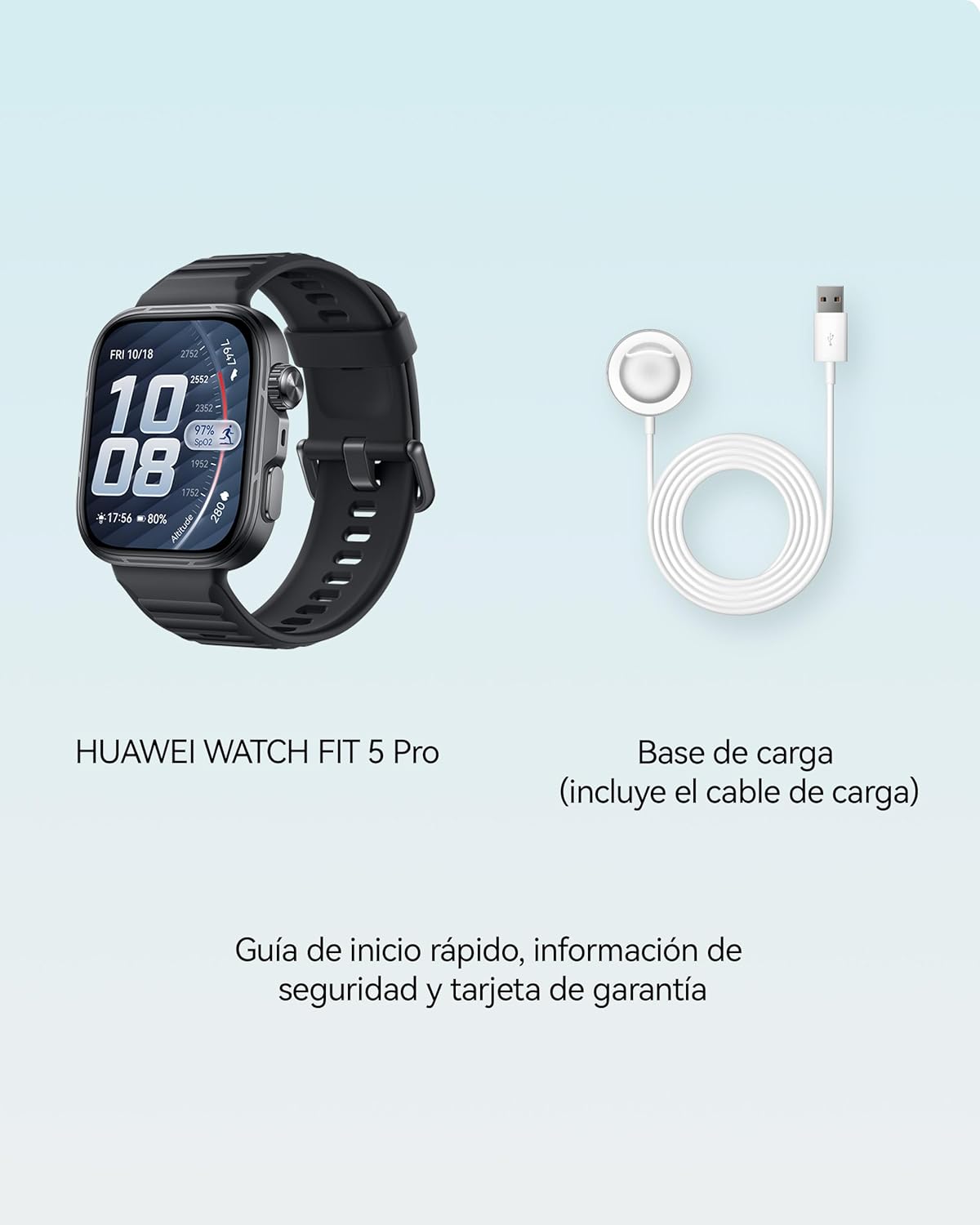 HUAWEI WATCH FIT 5 Pro Smartwatch, Preciso GPS, ECG, 1,92″ Pantalla de Cristal de Zafiro, 3000 nits, Pago NFC,Deportes al Aire Libre,Monitorización de Salud,10 Días Autonomía, 5ATM, Android iOS, Negro 11