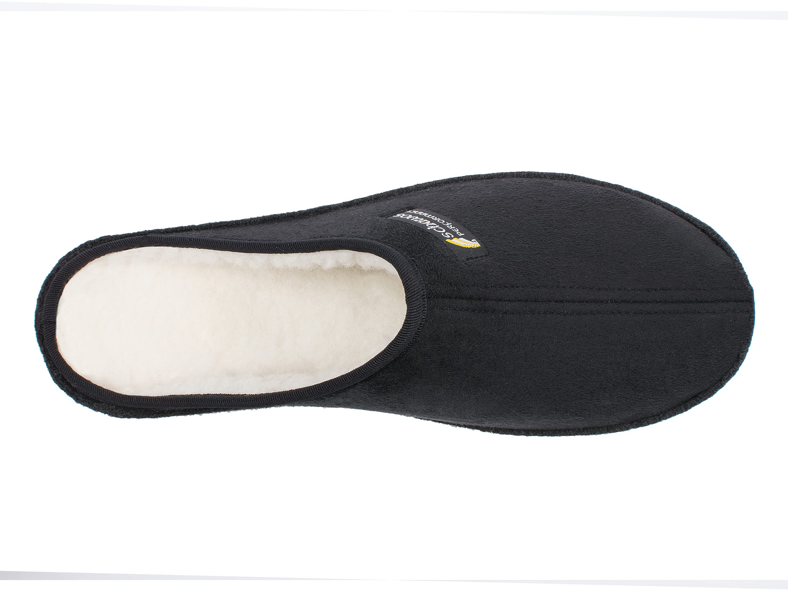 SCHAWOS Herren Filz-Pantoffel 6030 mit Schurwolle und Filzschale | Warme Schurwollfütterung, offene Form, stabile Filzschale und rutschhemmende Sohle für gemütliche Wintertage
