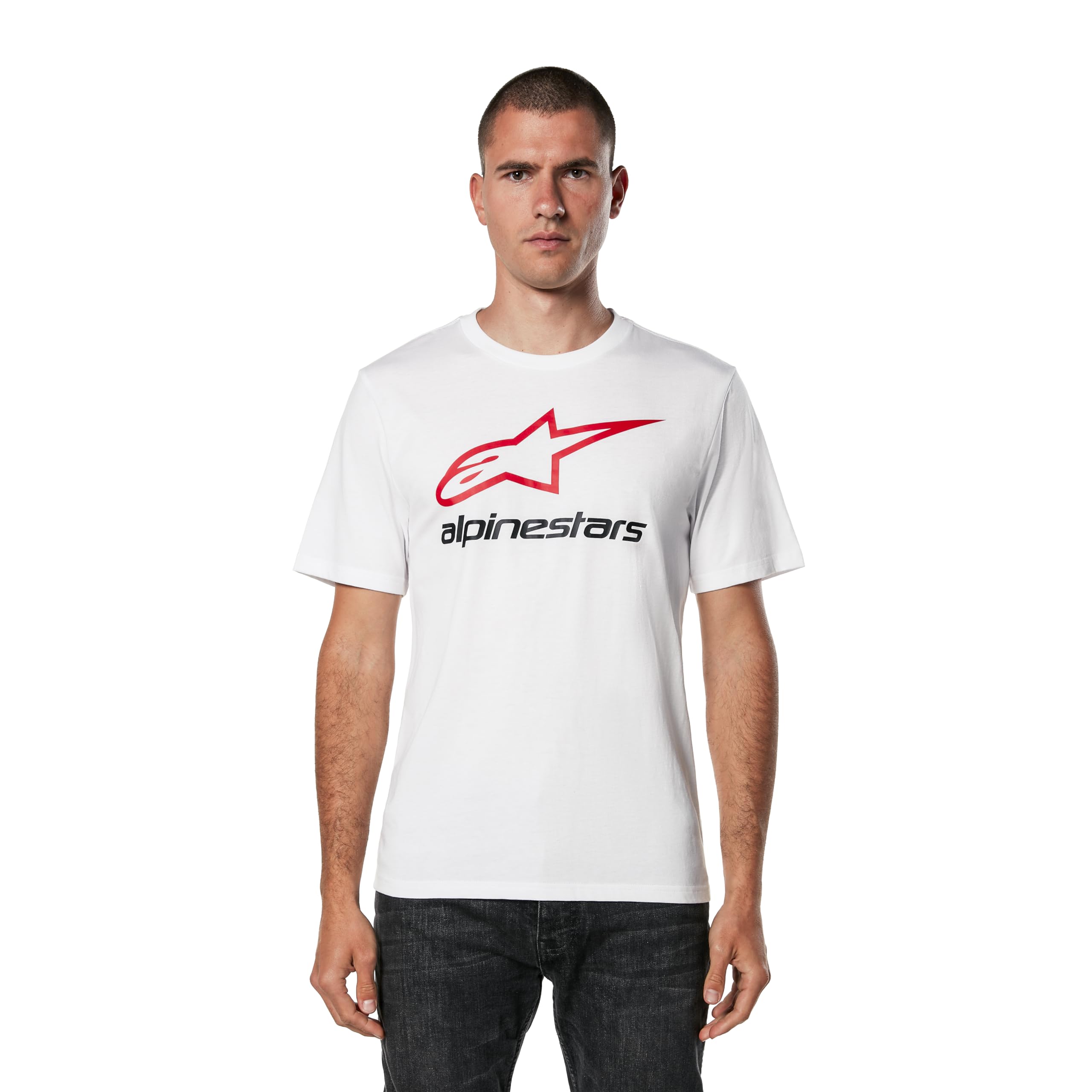 Alpinestars Men's White/Red/Black Always 2.0 Csf Short Sleeve T-Shirt M