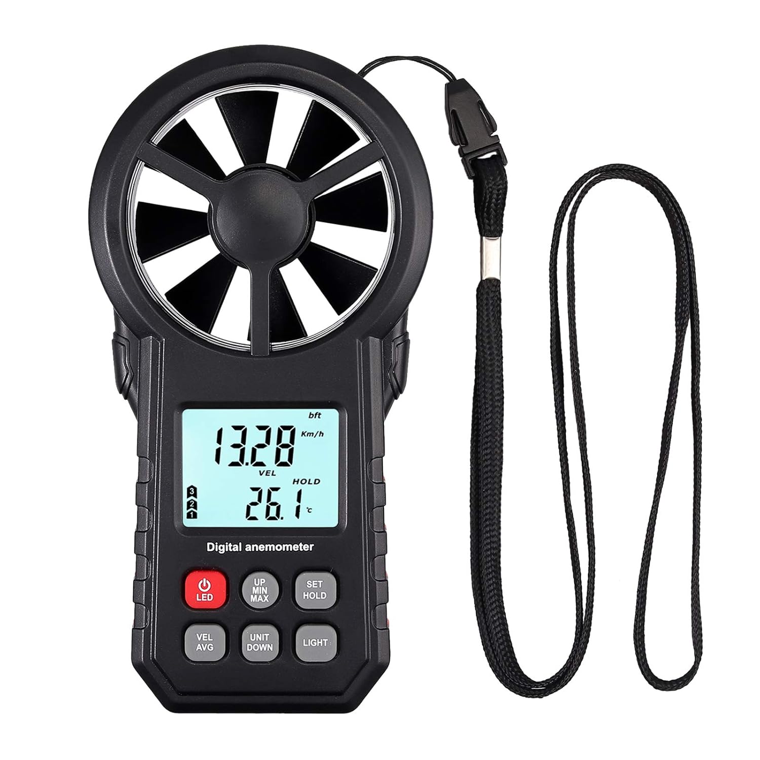 Anemometro Digitale LCD Neoteck - Misuratore Vento E Temperatura | Per Droni, Vela, Kitesurf - Foto 4